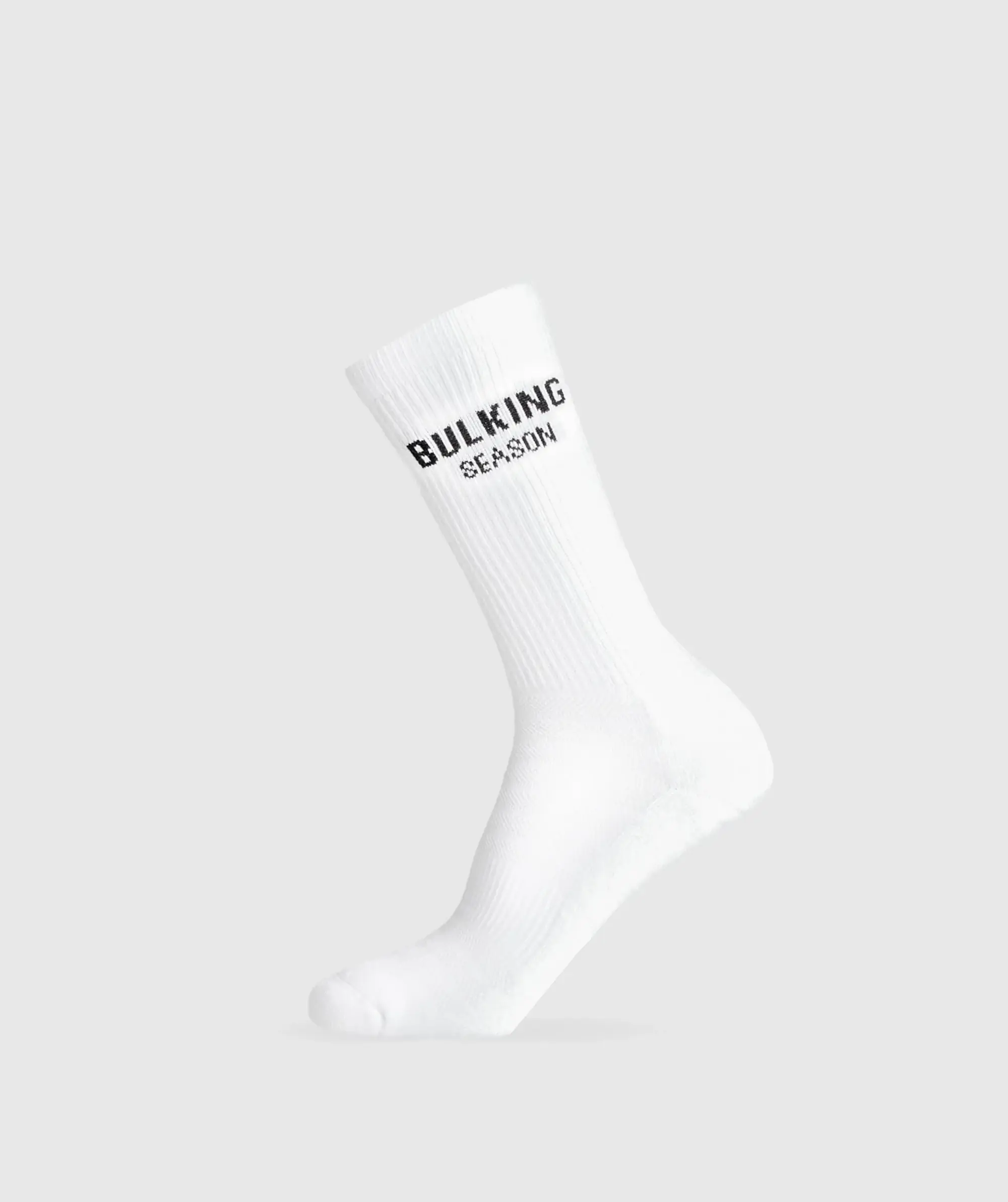 Gymshark Graphic Bulking Season Crew Sock Single - White