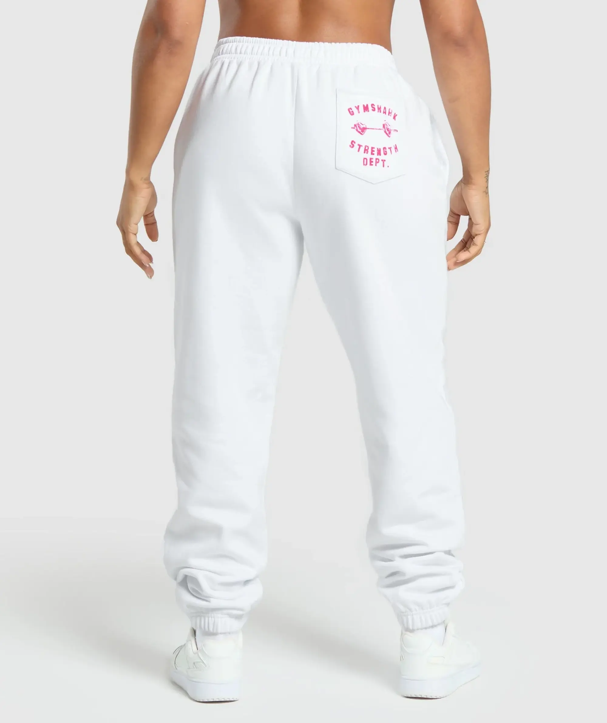 Gymshark Barbell Hearts Oversized Joggers - White