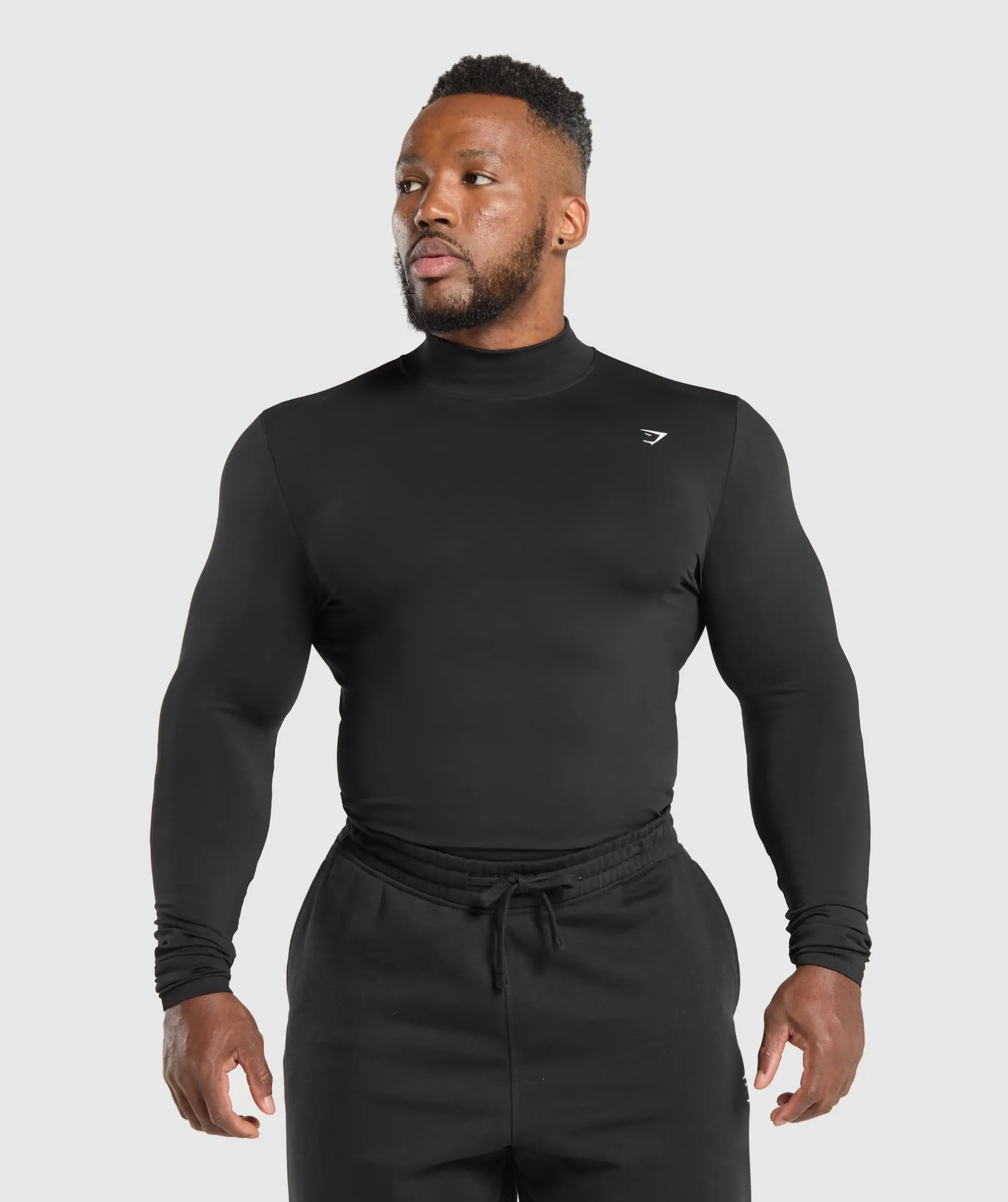 Asics Everyday Seamless Mock Long Sleeve T-Shirt - Black