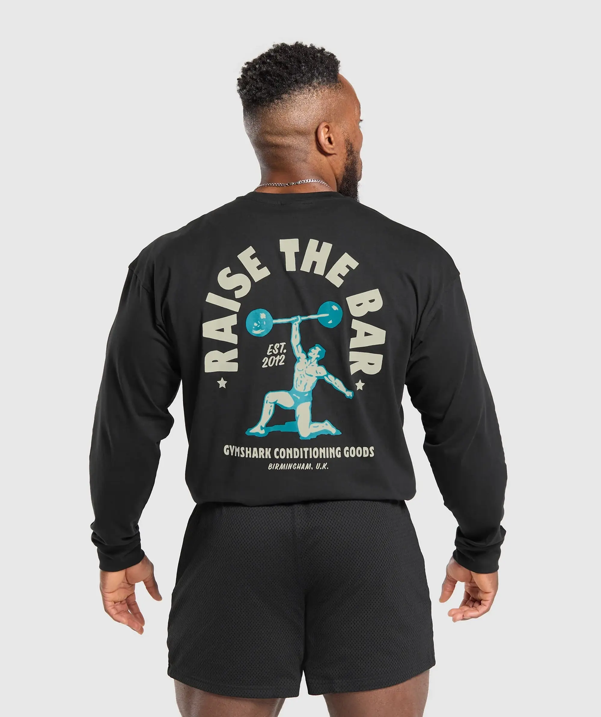 Gymshark Raise The Bar Long Sleeve T-Shirt - Black