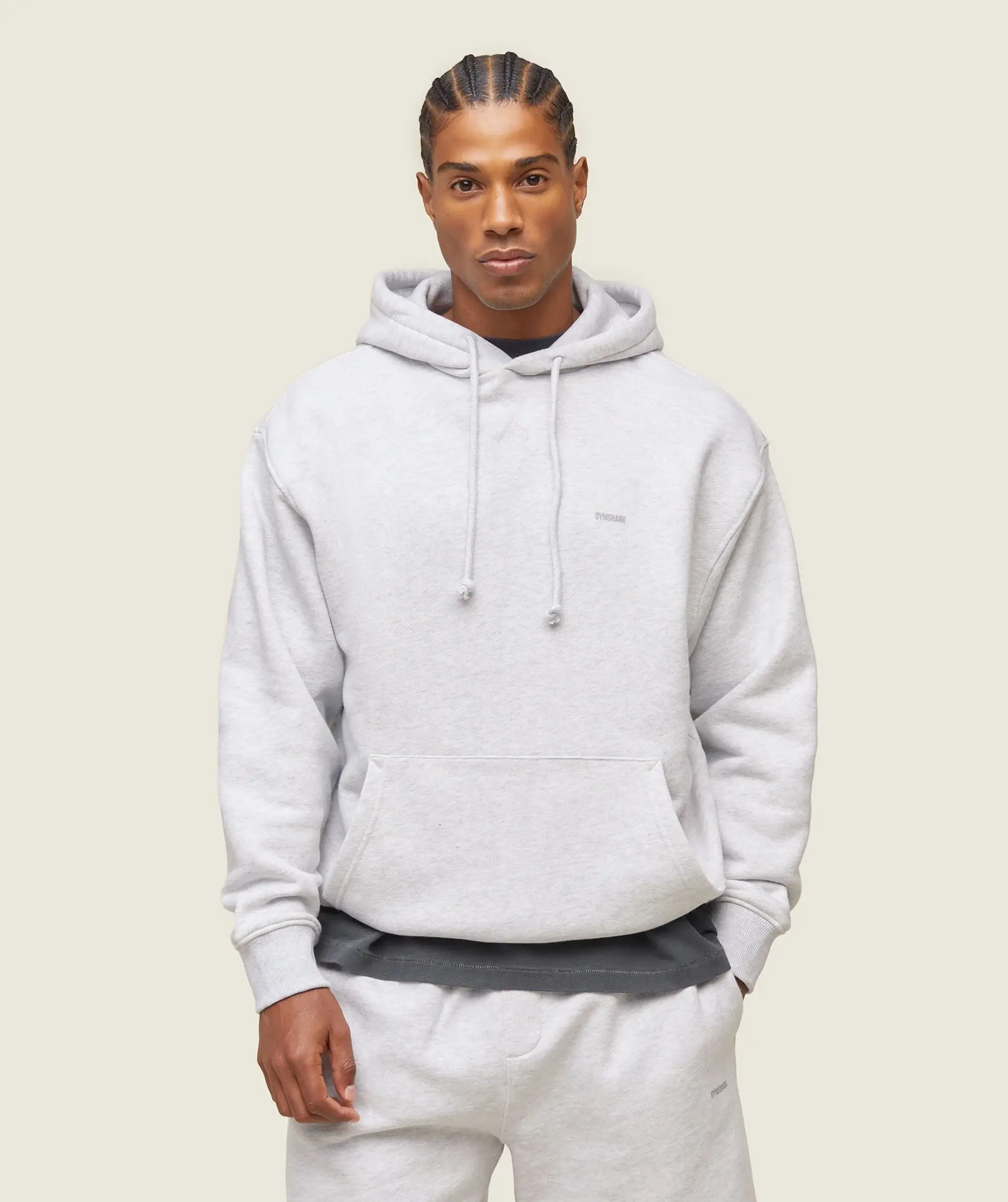 Gymshark everywear Relaxed Hoodie - Soft Grey Marl