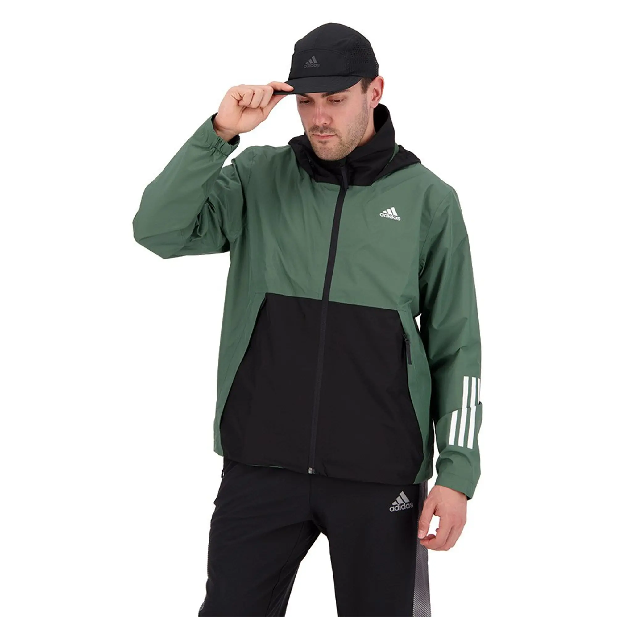 adidas Mens 3 Stripes Rain RDY Jacket