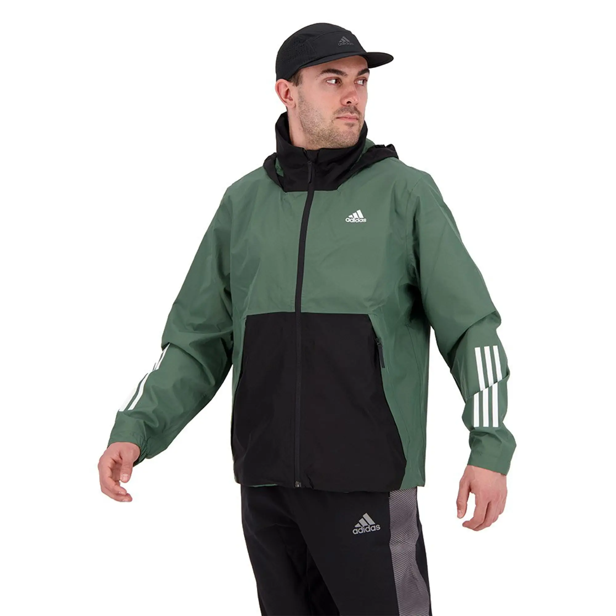 adidas Mens 3 Stripes Rain RDY Jacket