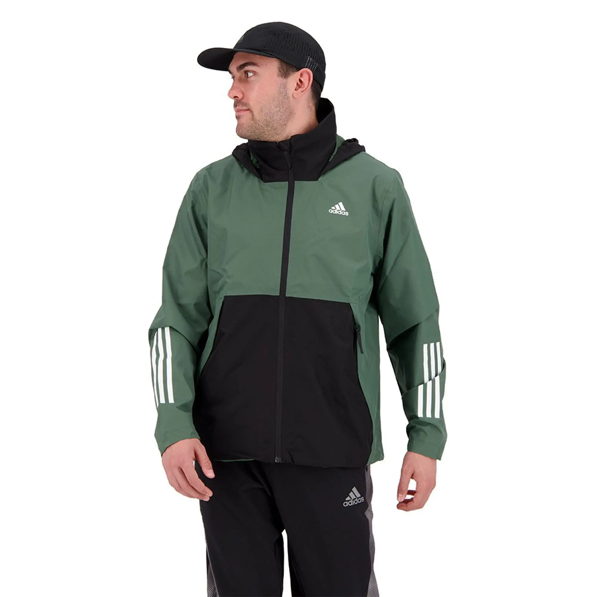 adidas Mens 3 Stripes Rain RDY Jacket