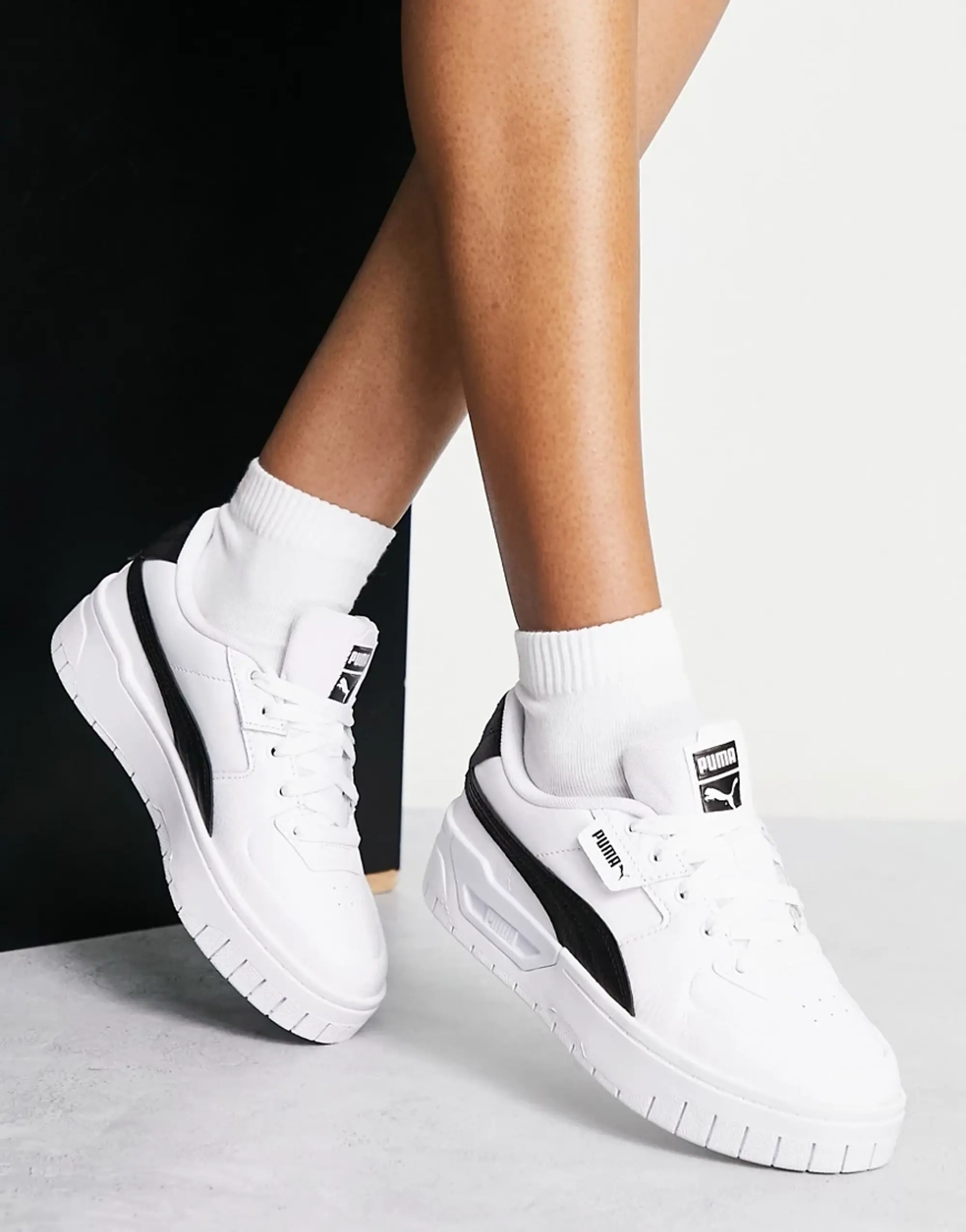 Puma Cali Dream Trainers In White And Black