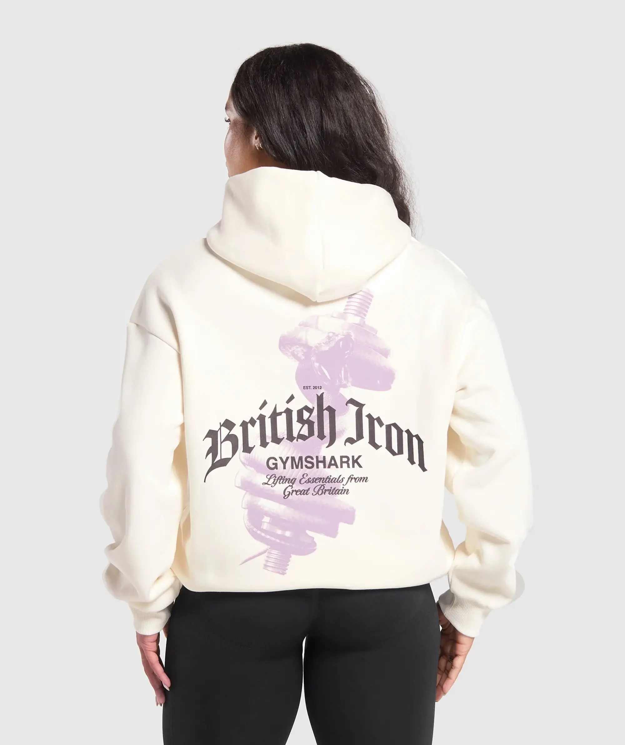 Gymshark British Iron Heavyweight Hoodie - Soft White