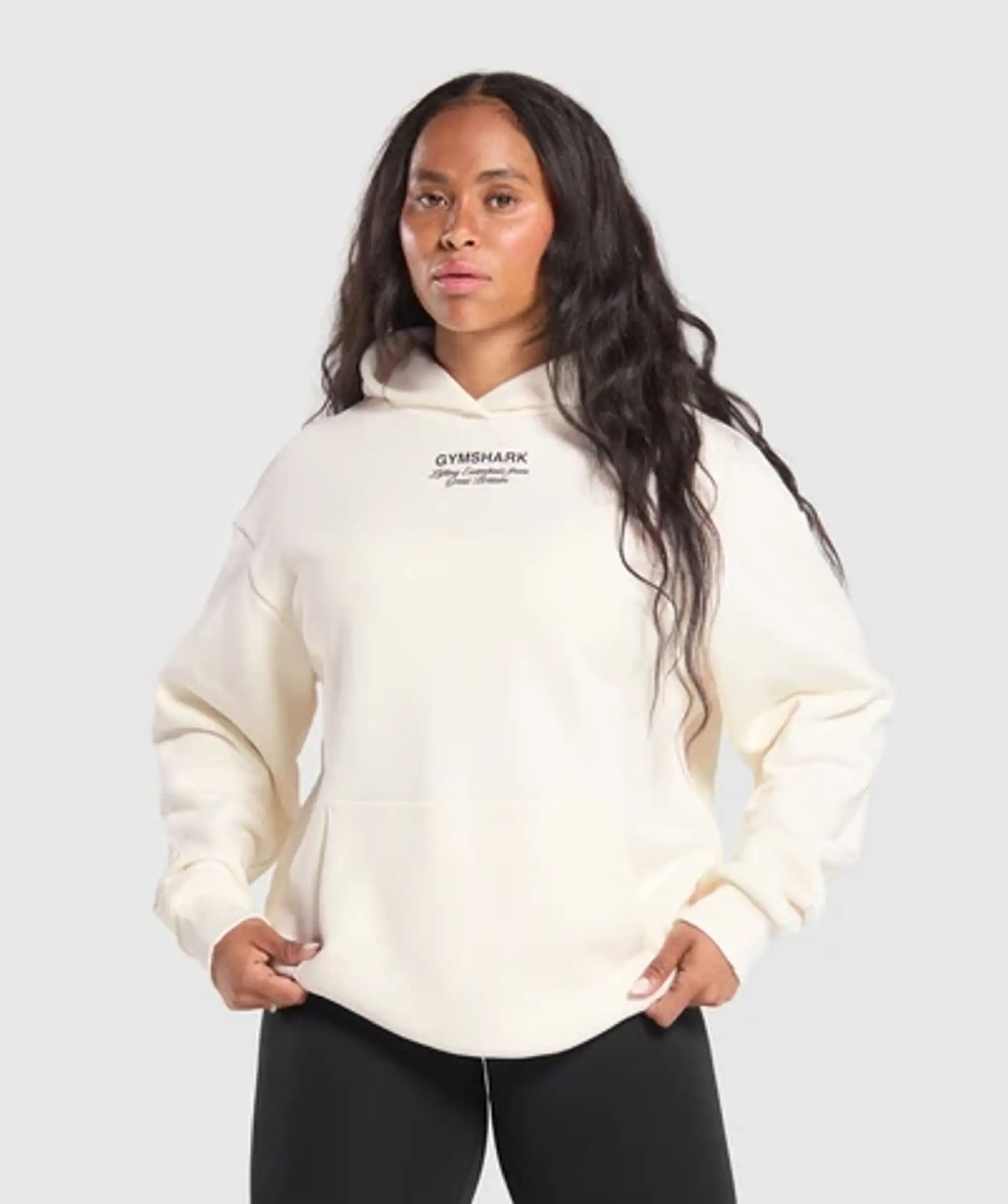 Gymshark British Iron Heavyweight Hoodie - Soft White