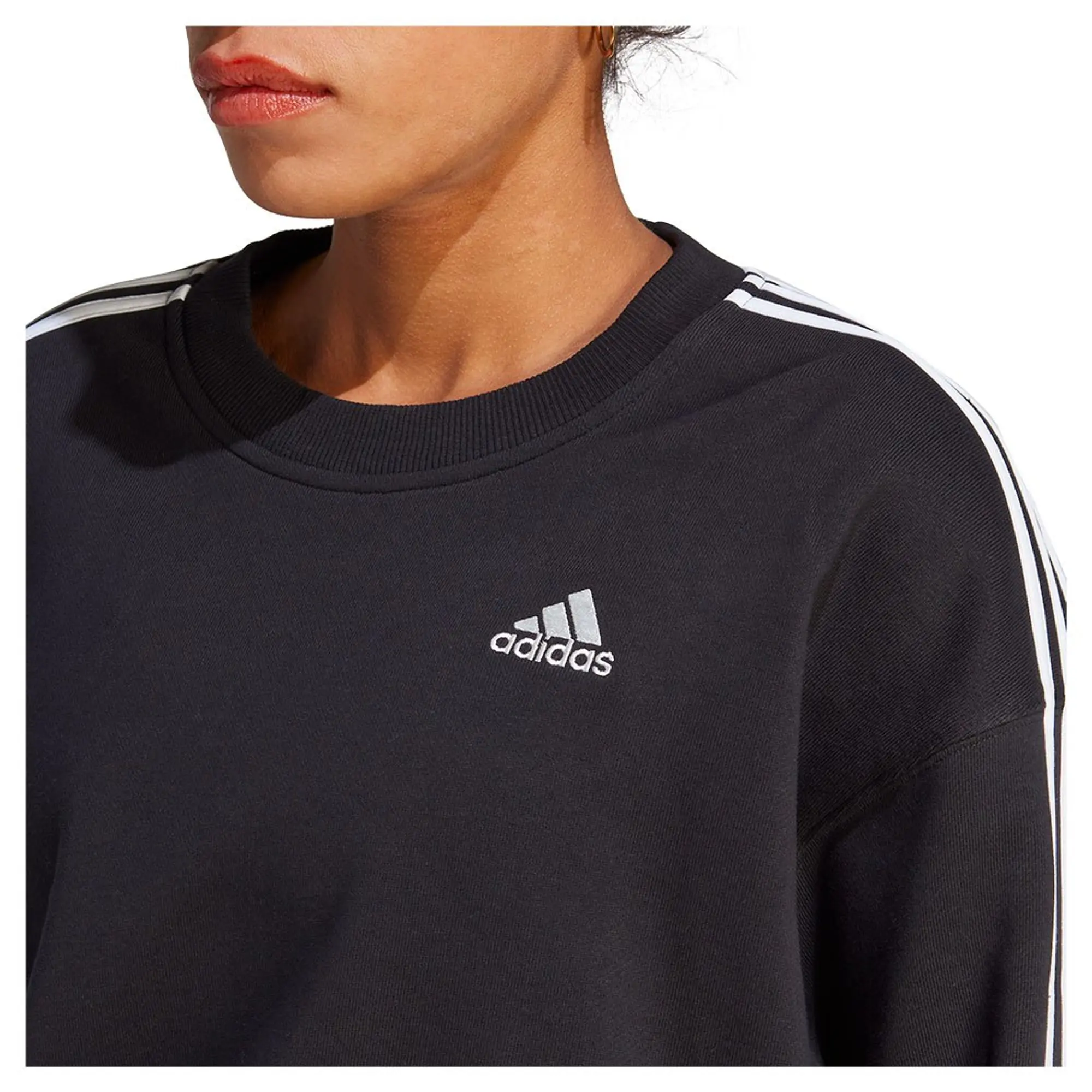 adidas  3S CR SWT  women's Sweatshirt in Black