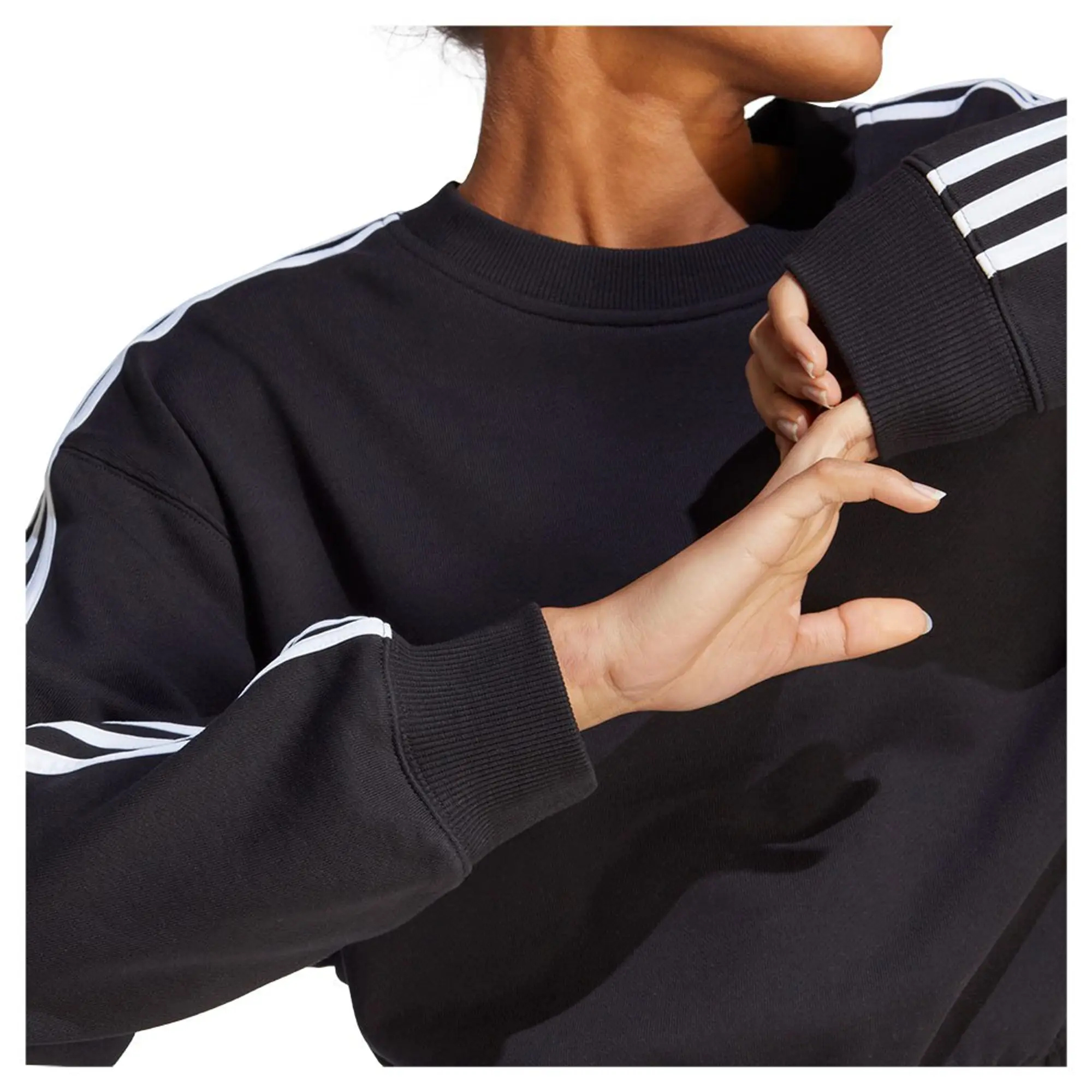 adidas  3S CR SWT  women's Sweatshirt in Black