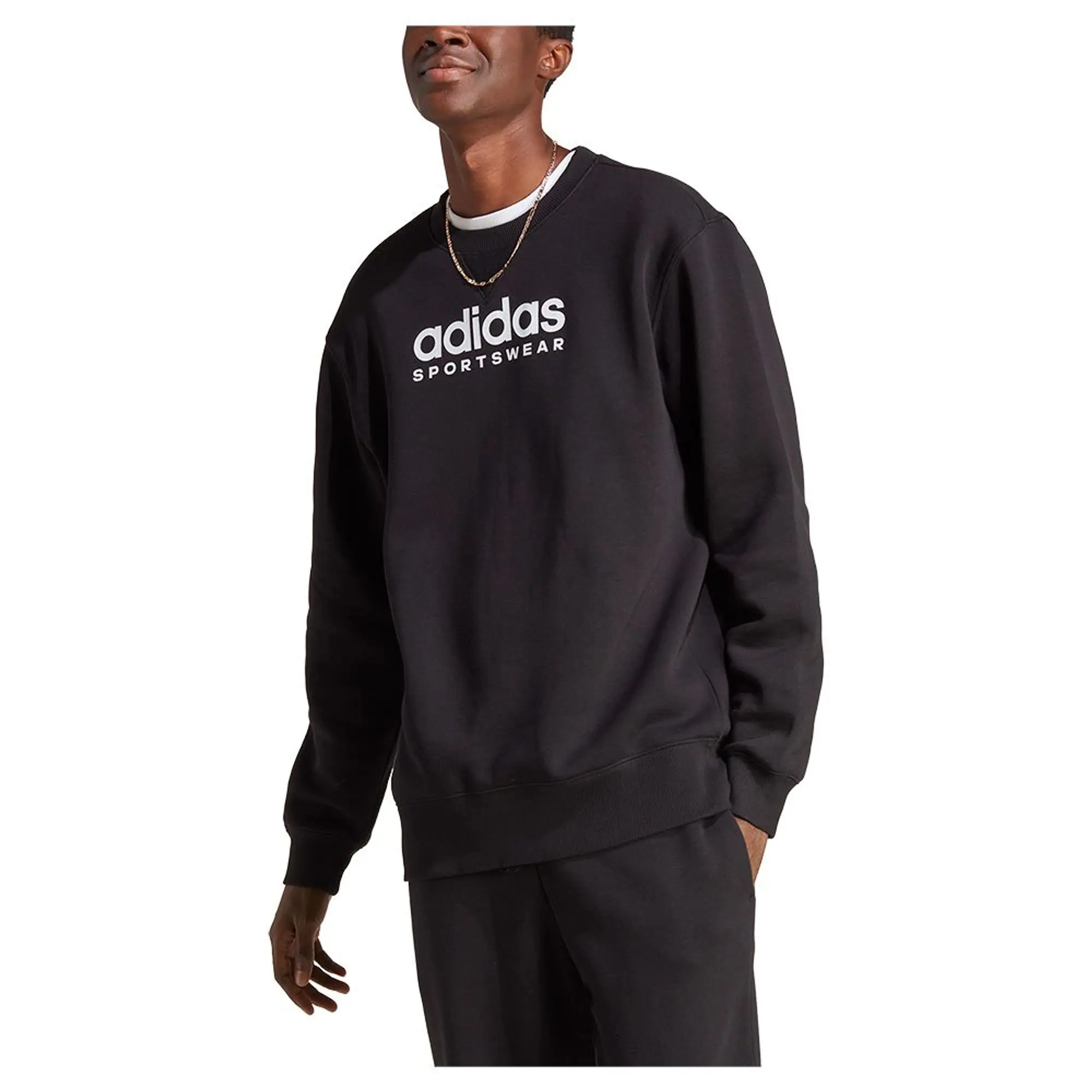 adidas All SZN Fleece Graphic Sweatshirt Mens - Black