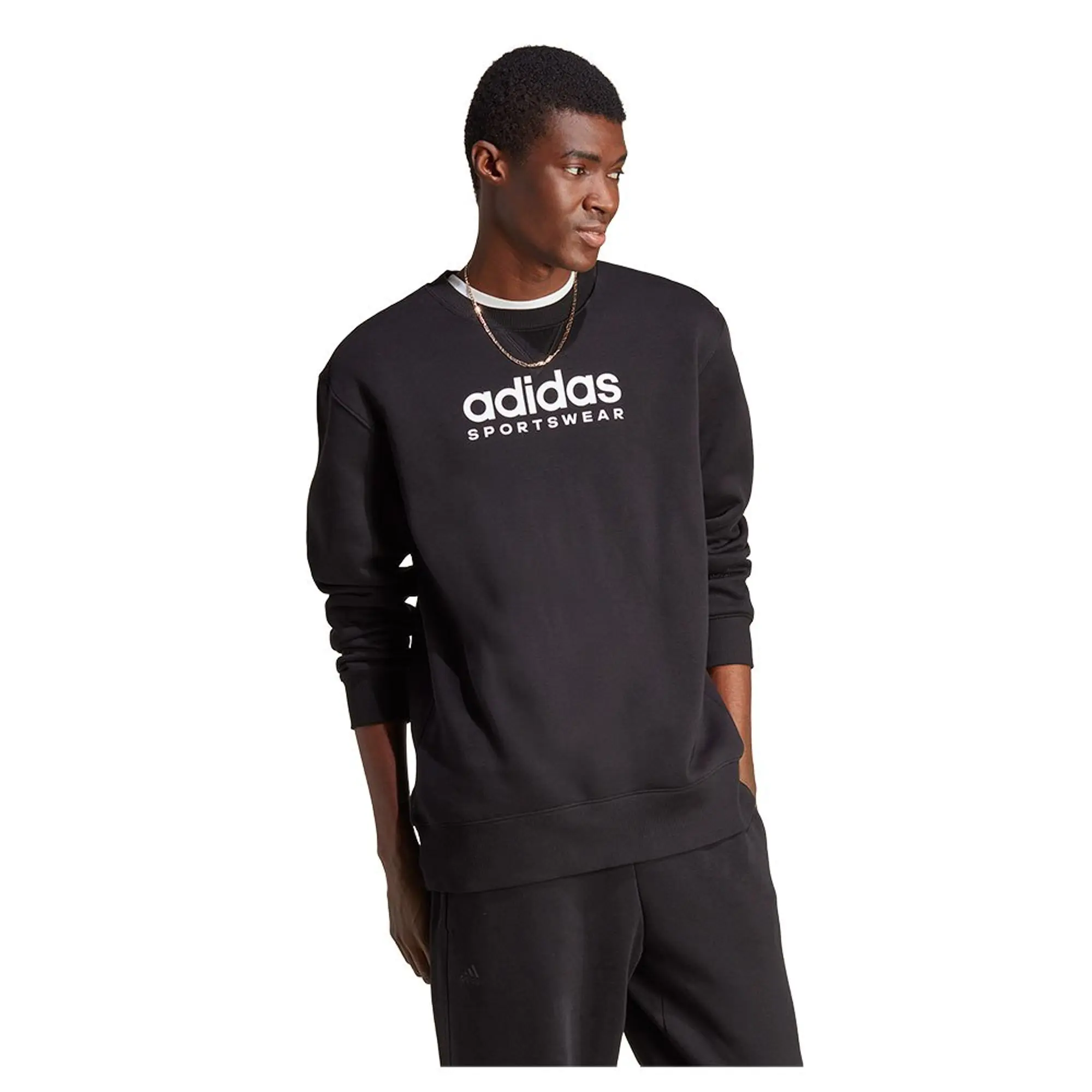 adidas All SZN Fleece Graphic Sweatshirt Mens - Black