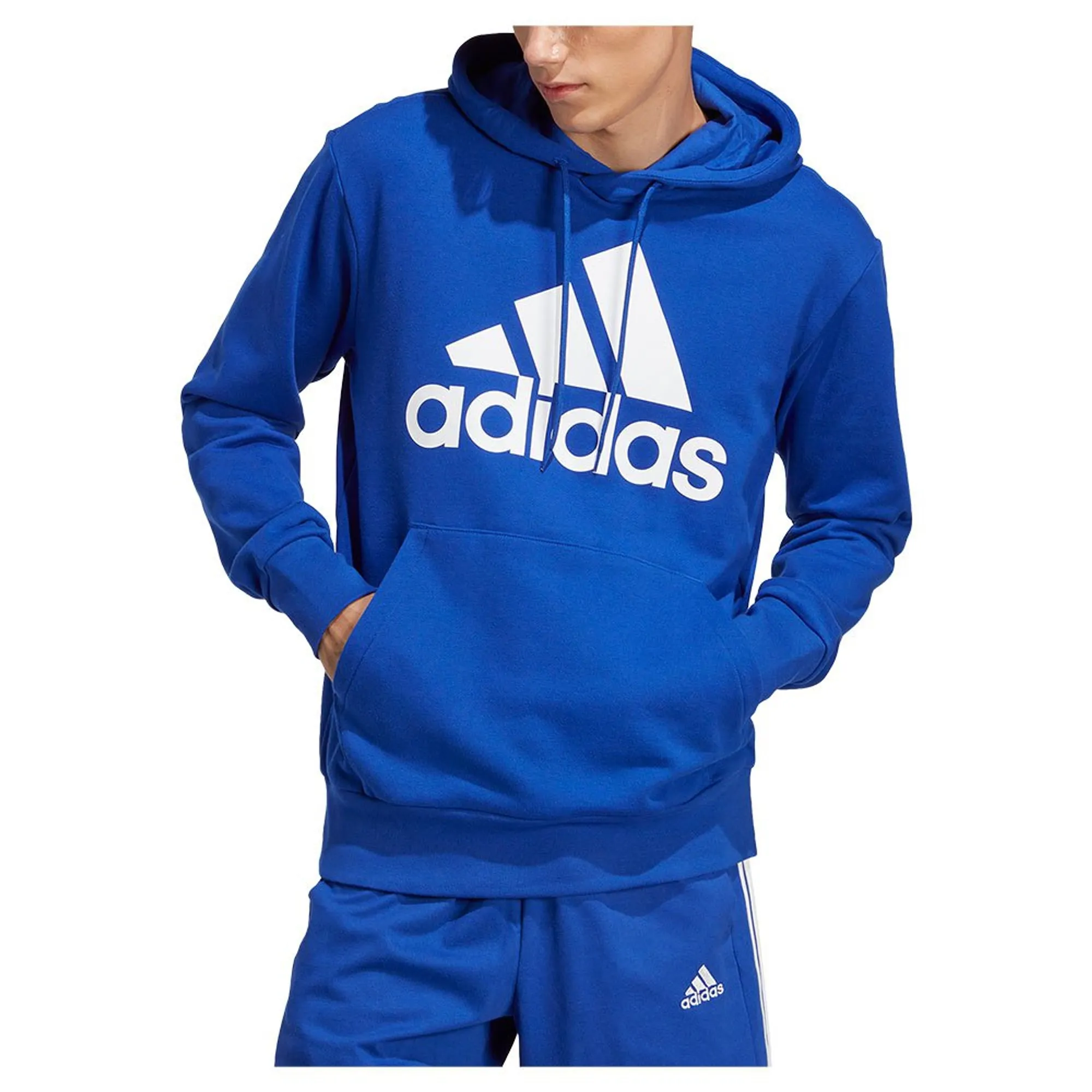 adidas Essentials French Terry Big Logo Hoodie - Blue