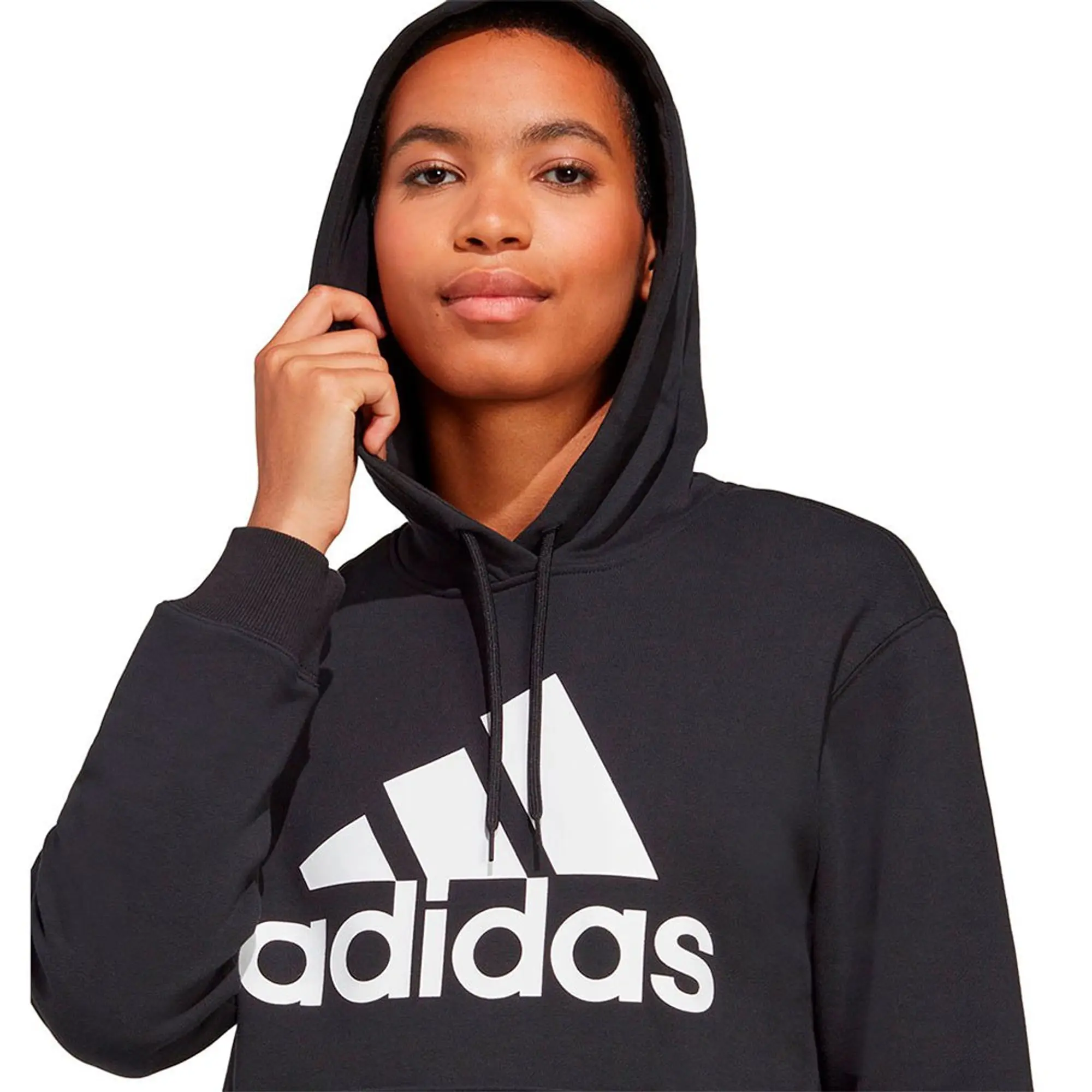 adidas Essentials Big Logo Regular French Terry Hoodie - Black