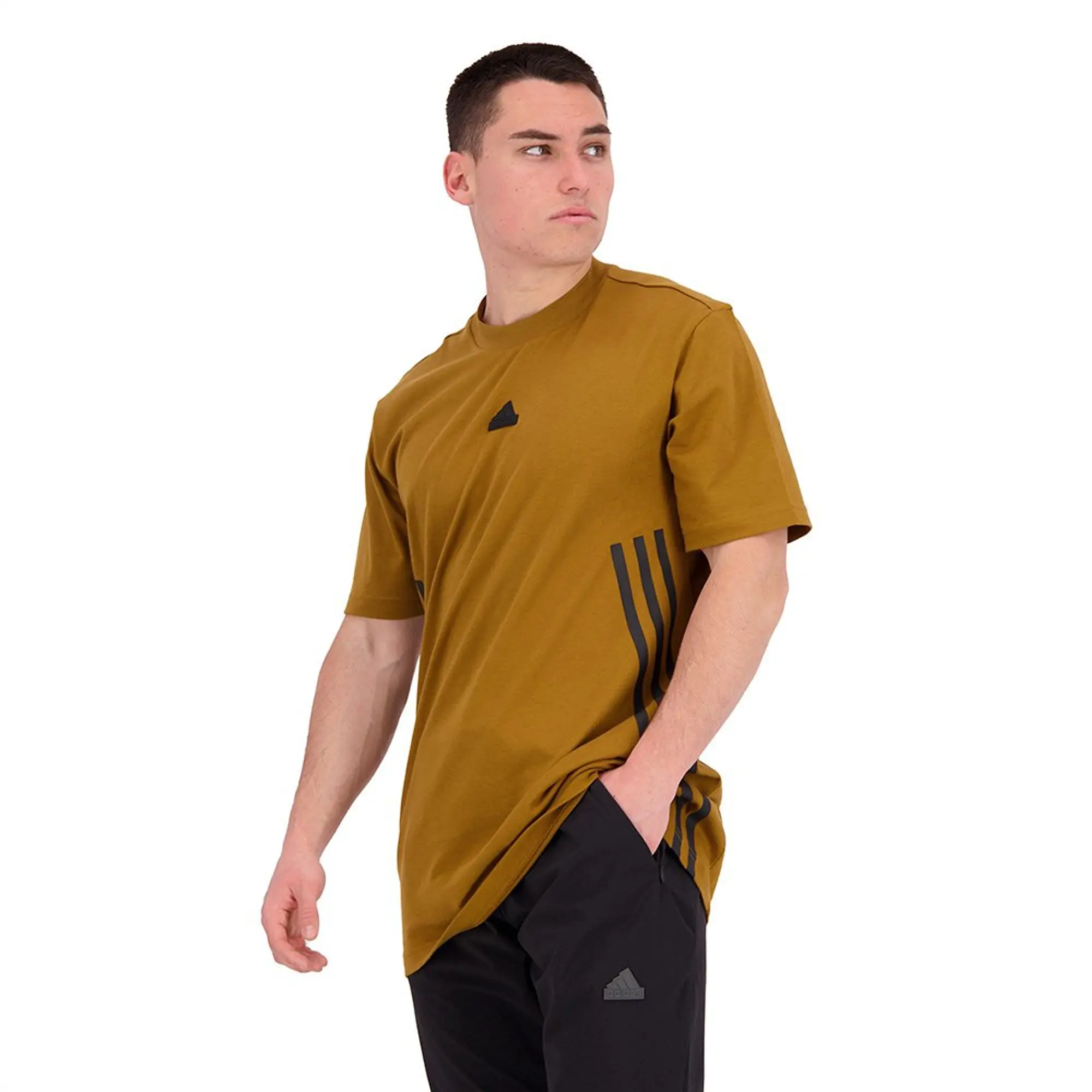 adidas  FI 3S T  men's T shirt in Kaki