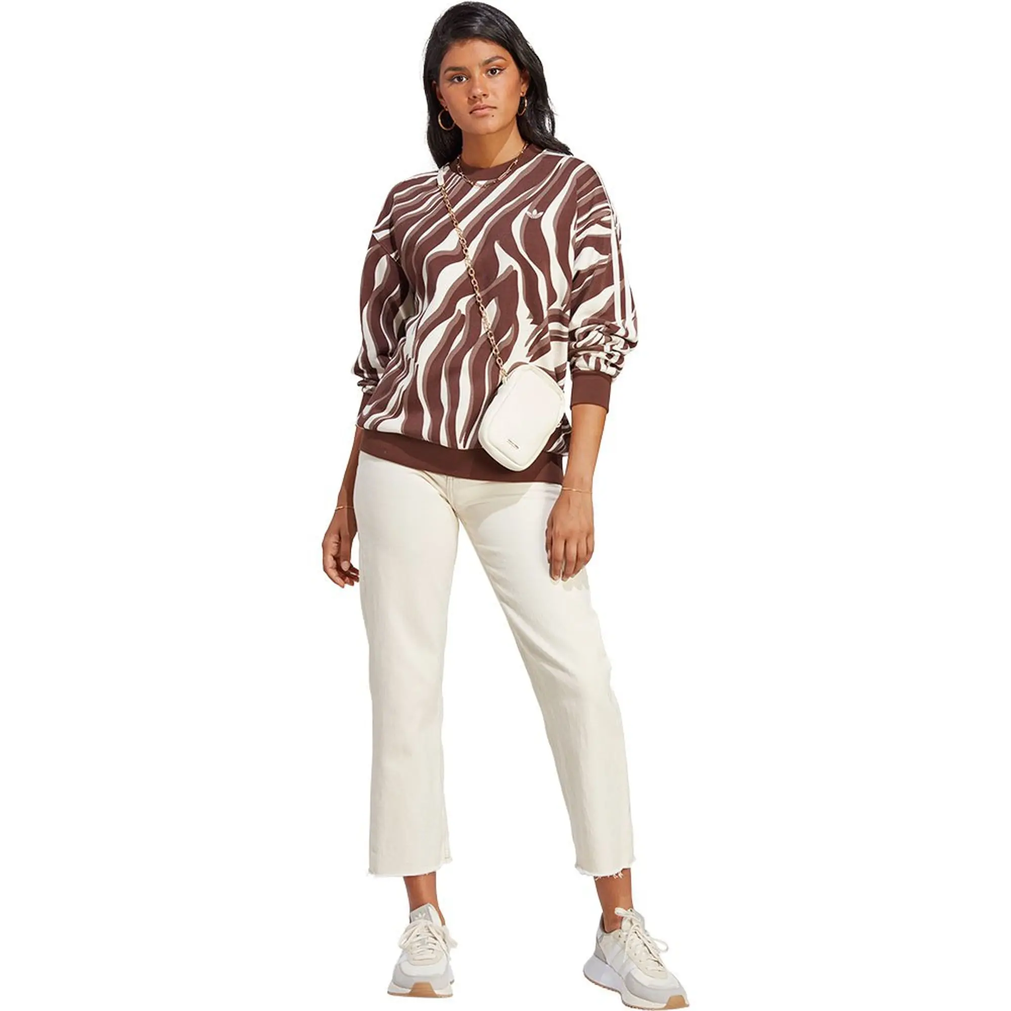 Adidas Originals Abstract Allover Animal Print Sweatshirt