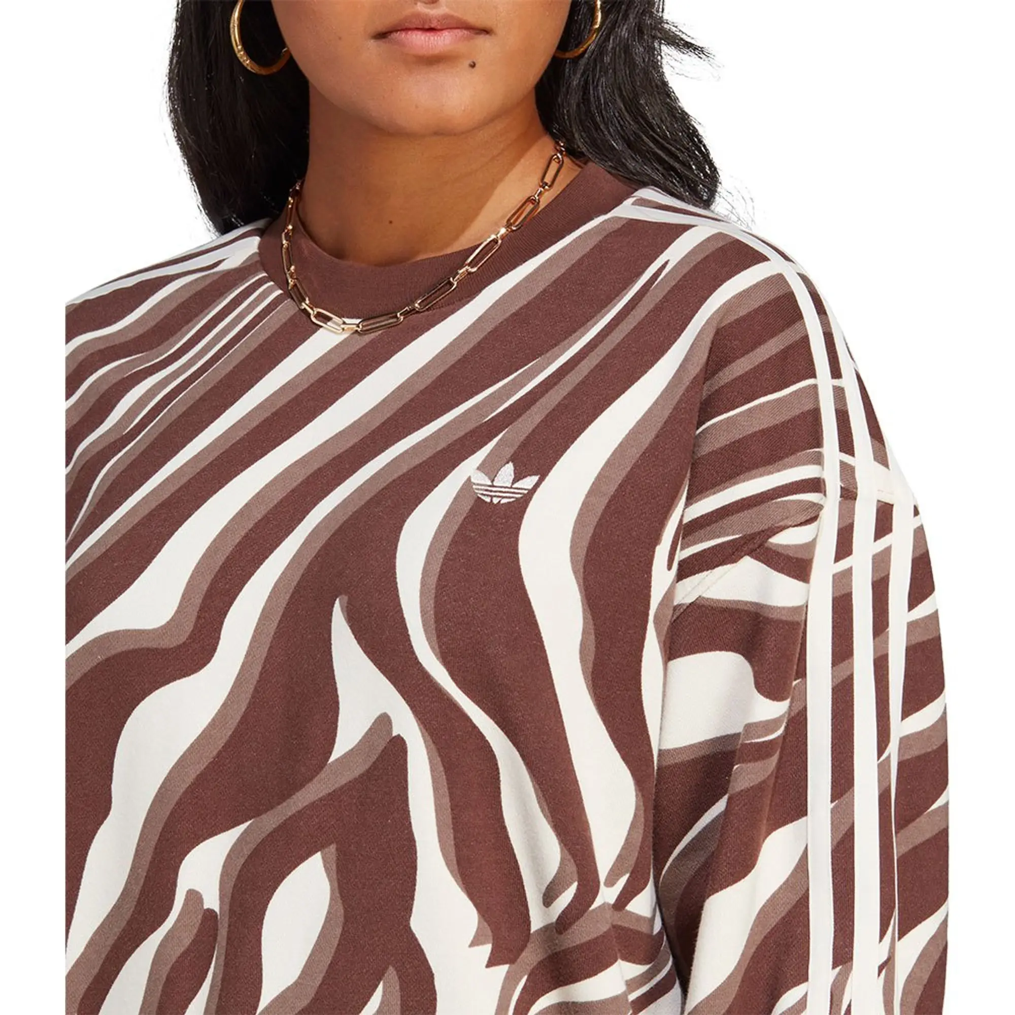 Adidas Originals Abstract Allover Animal Print Sweatshirt