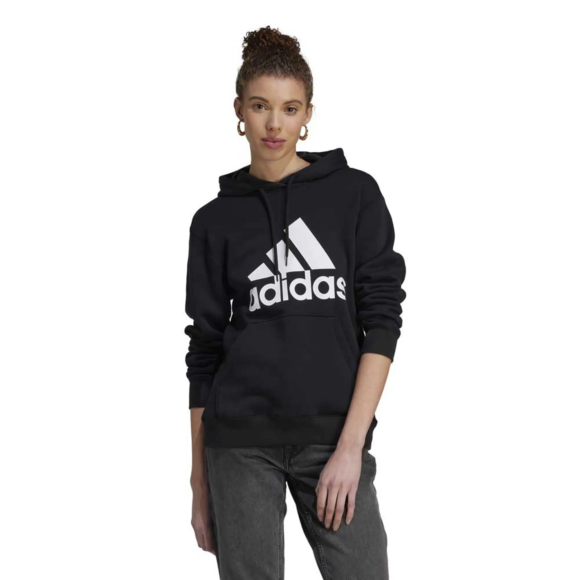 adidas  Essentials Big Logo Regular Fleece Hoodie  women's Sweatshirt in Black