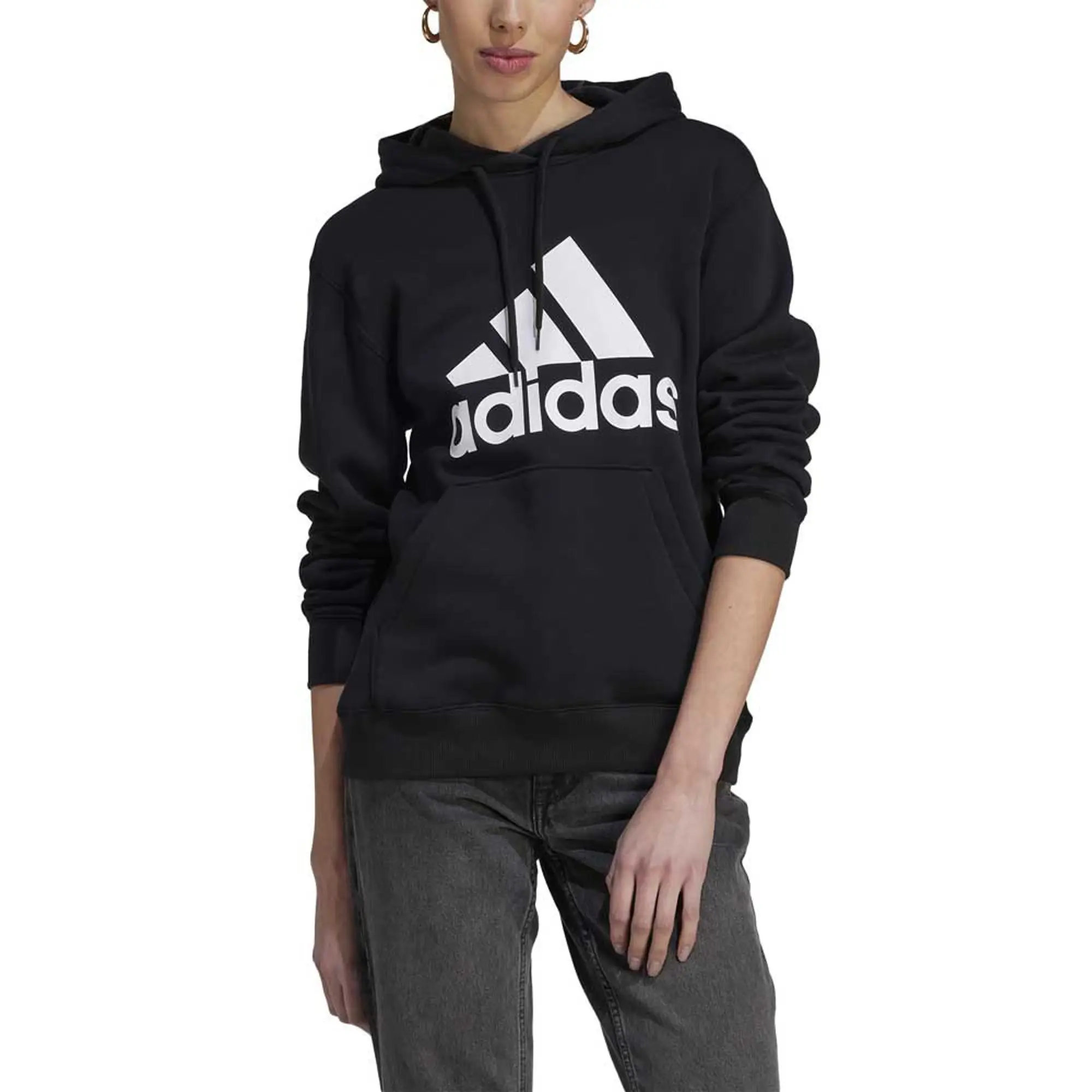 adidas  Essentials Big Logo Regular Fleece Hoodie  women's Sweatshirt in Black