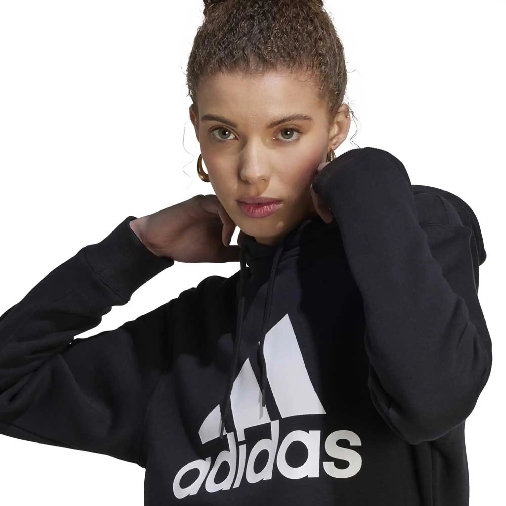 adidas  Essentials Big Logo Regular Fleece Hoodie  women's Sweatshirt in Black