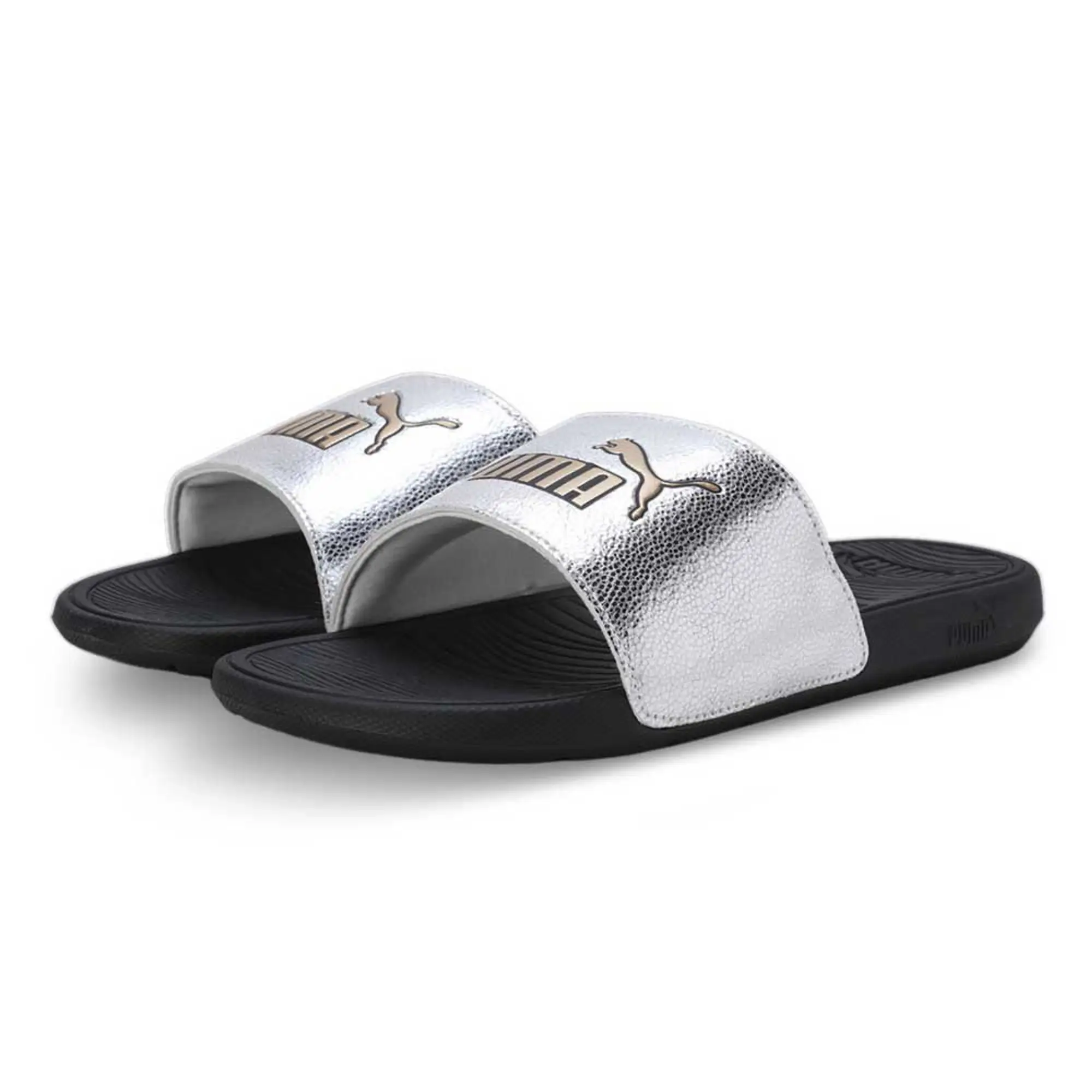 Puma Cool Cat 2.0 Metallic Shine Slides 395395 02 FOOTY.COM