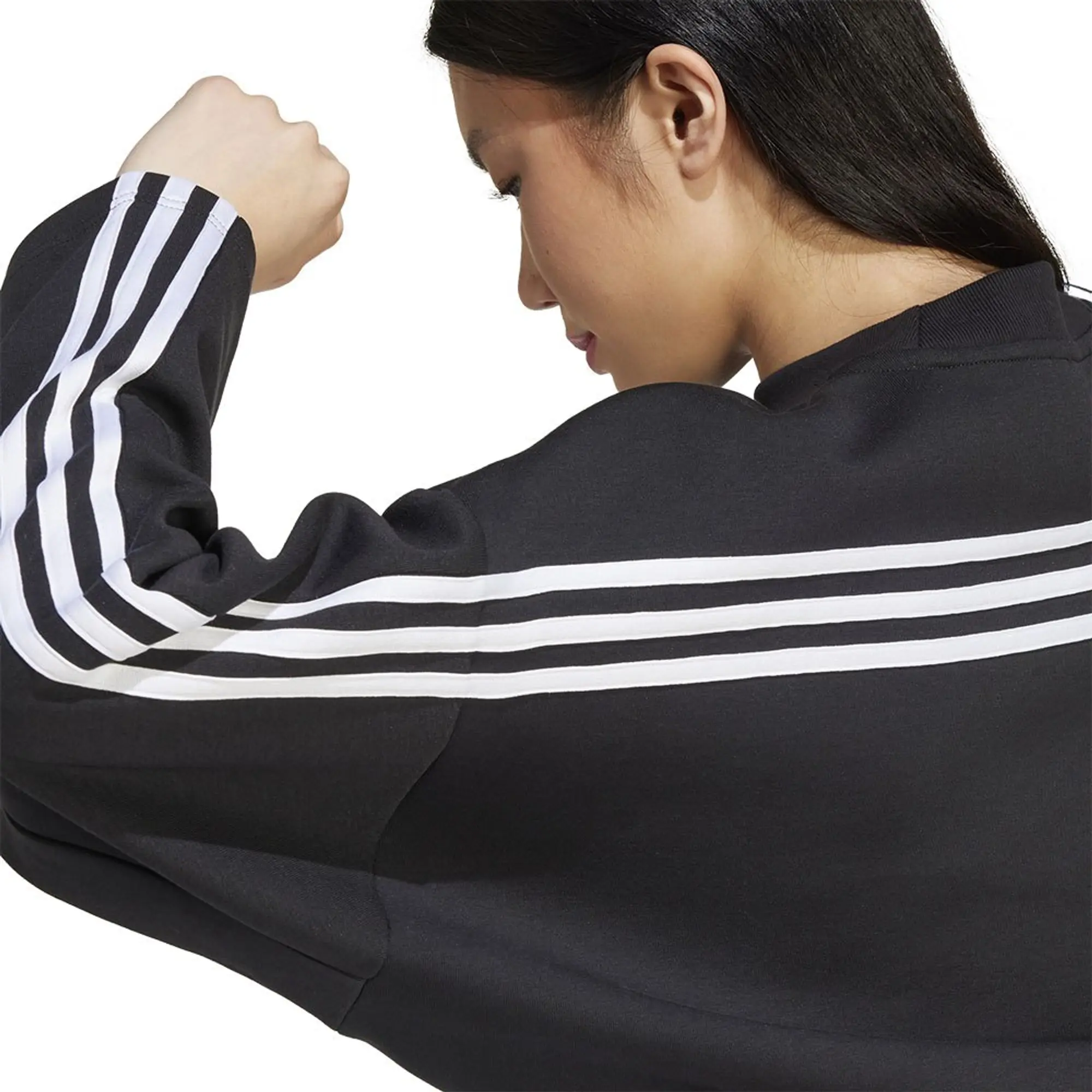 Manchester United x adidas Womens Future Icons 3-Stripes Sweatshirt Black