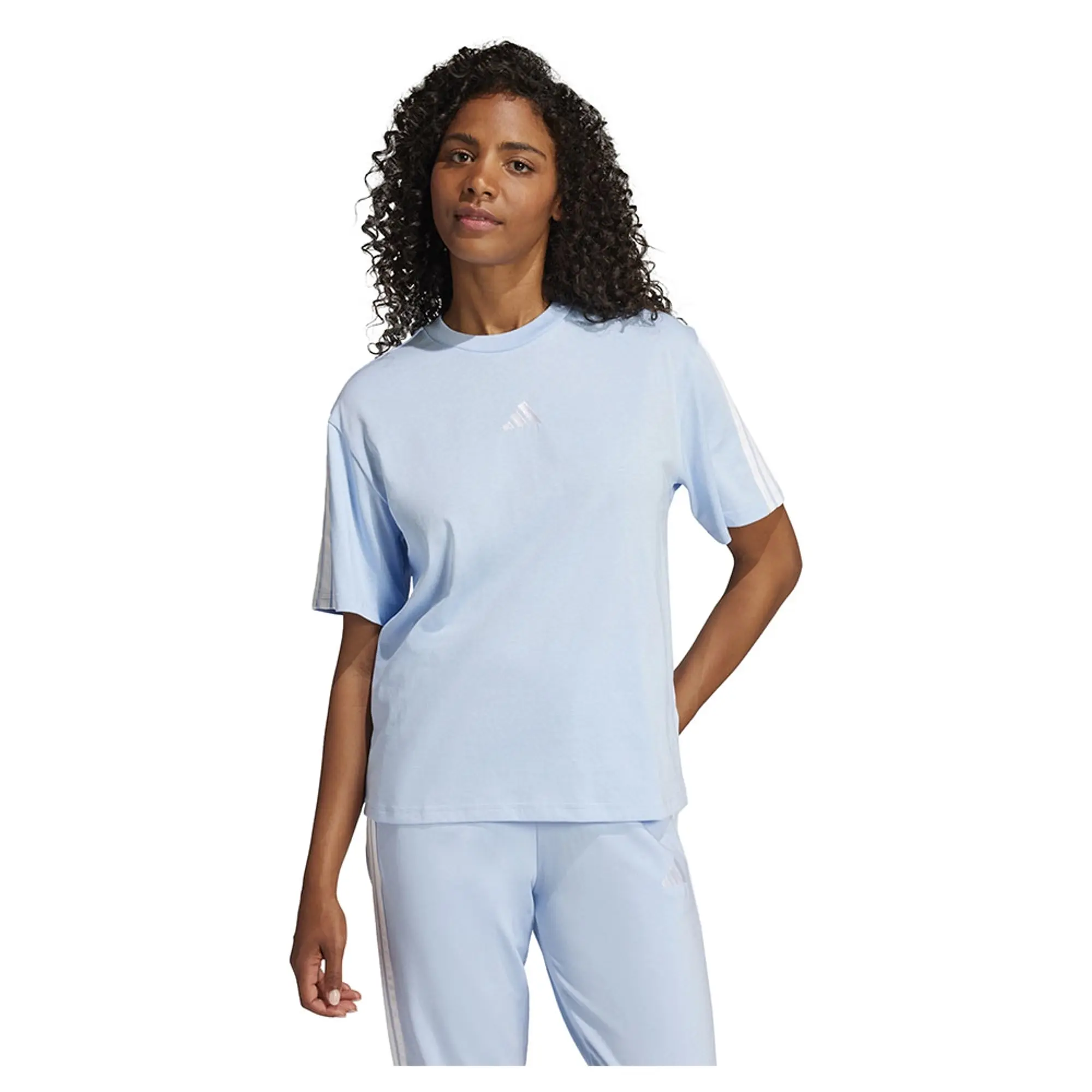 adidas 3 Stripe T-Shirt - Blue
