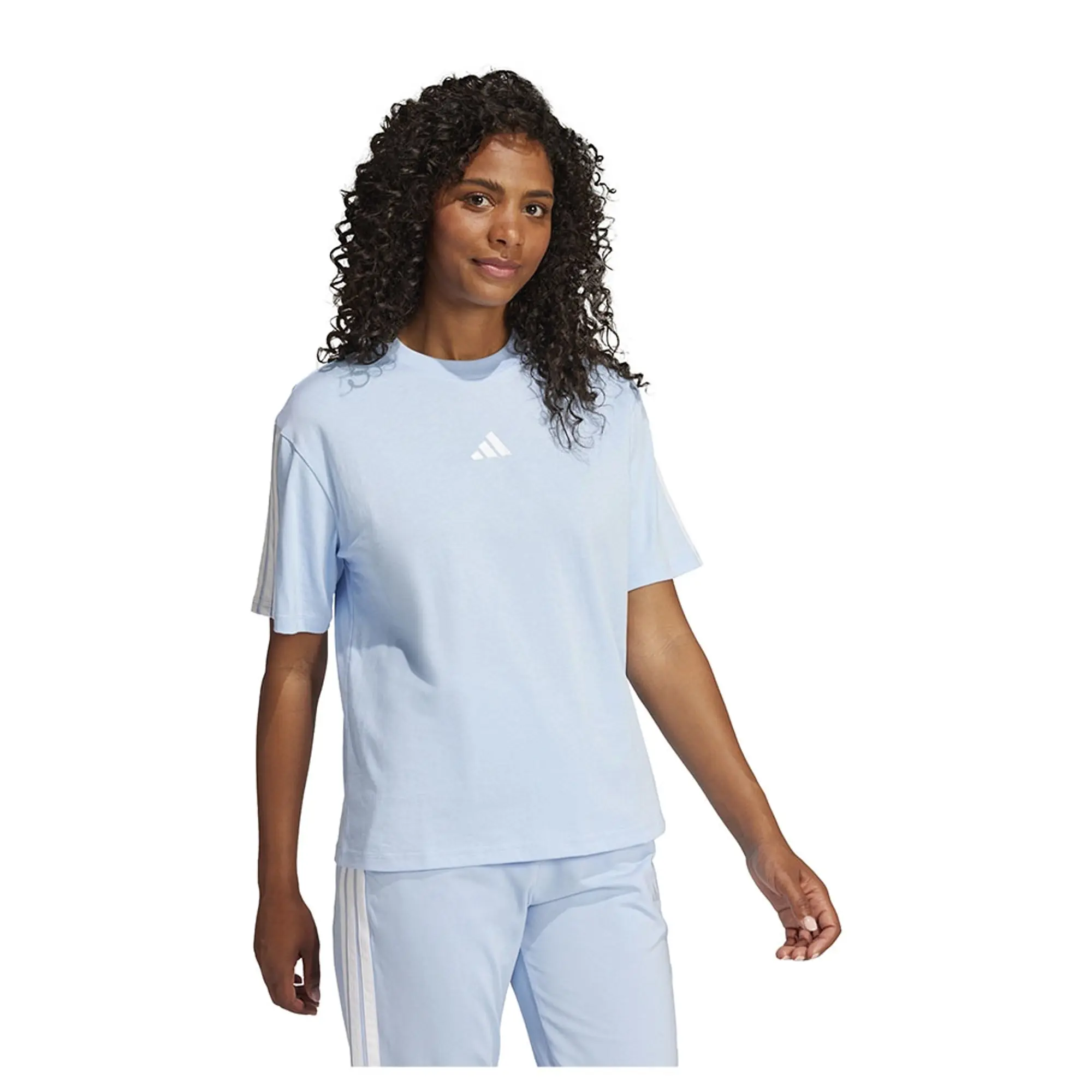 adidas 3 Stripe T-Shirt - Blue