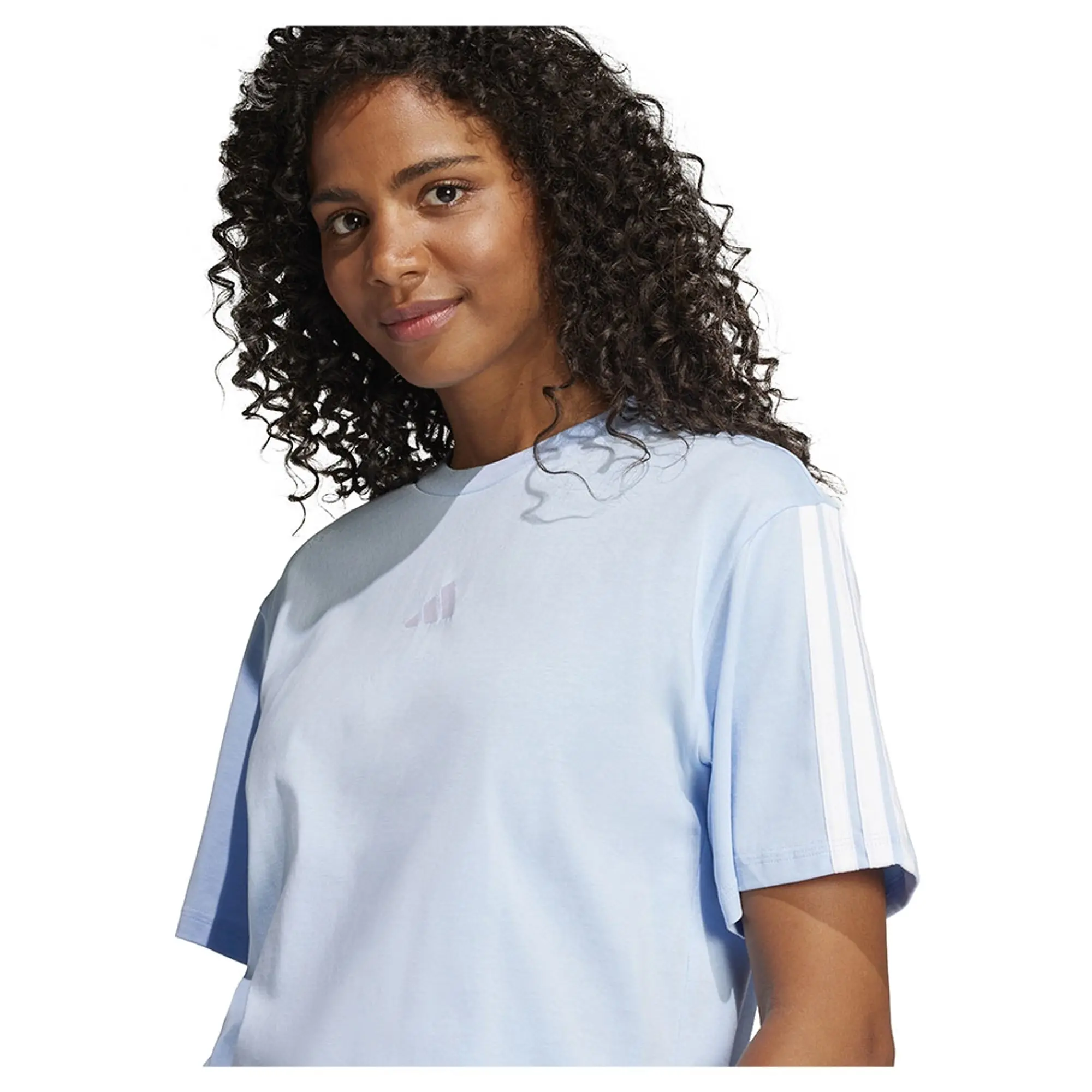 adidas 3 Stripe T-Shirt - Blue