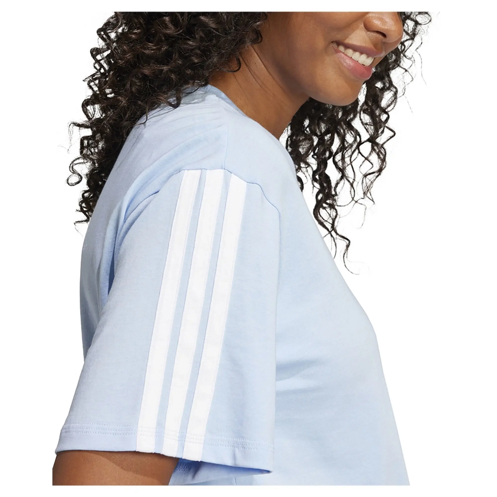 adidas 3 Stripe T-Shirt - Blue