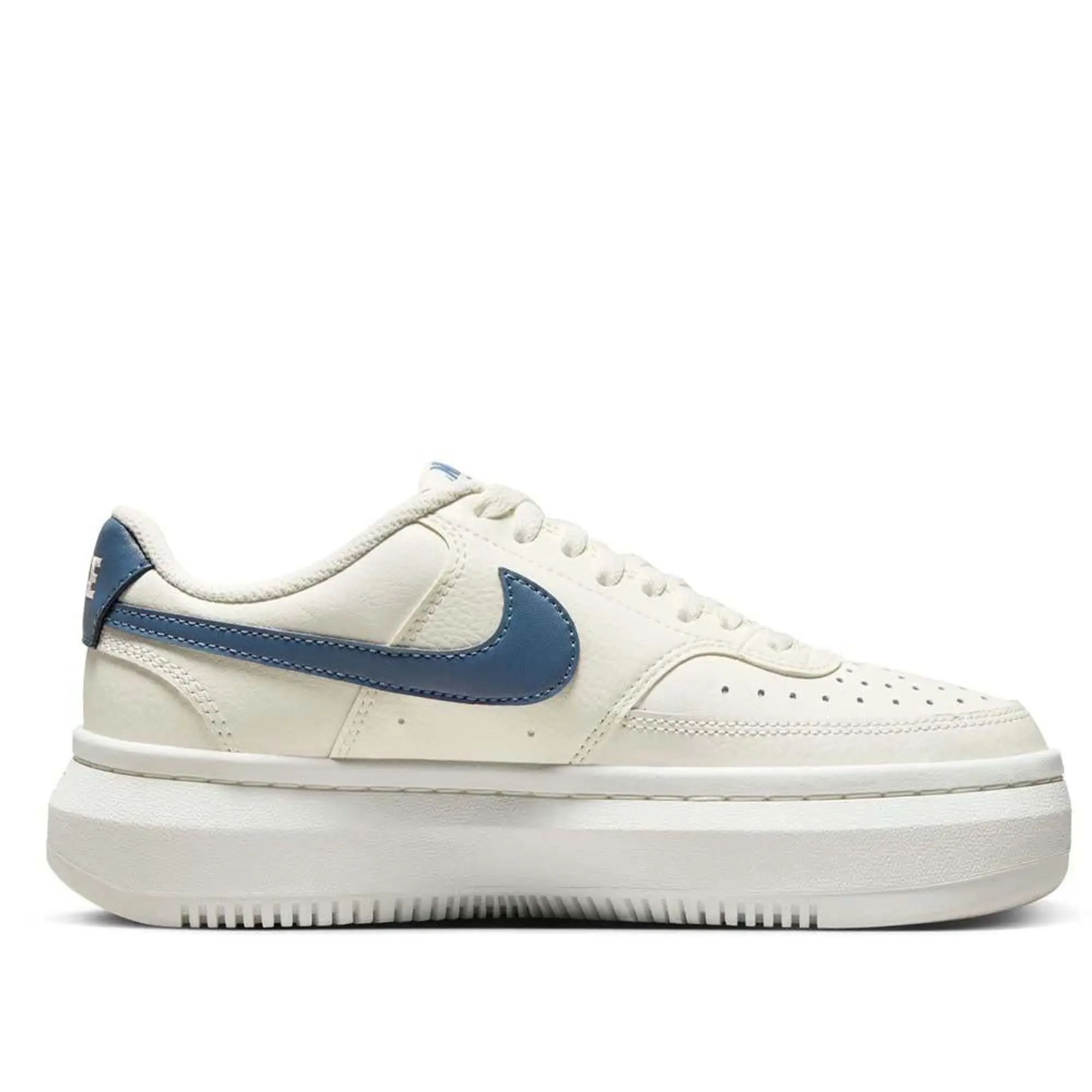 Nike court vision alta trainers in white & blue