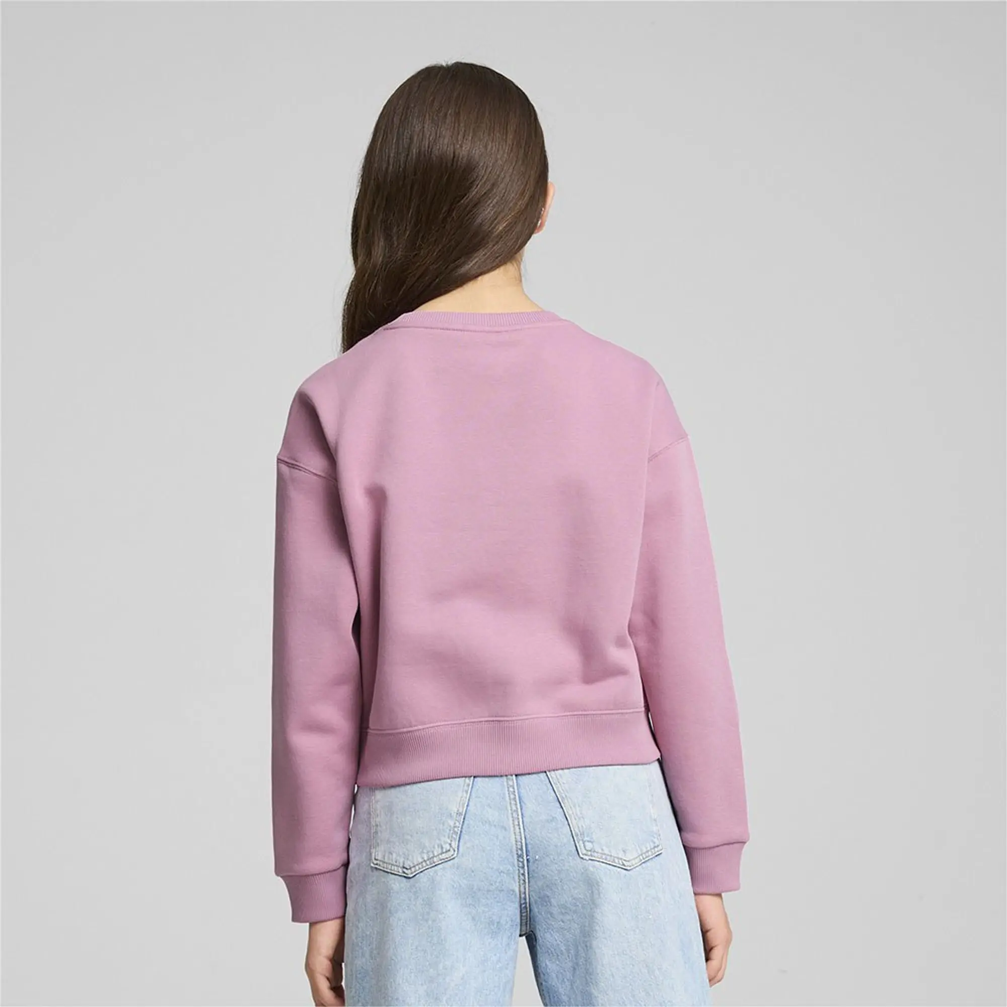 Puma SQUAD Girls Crew Sweat Top - Pink