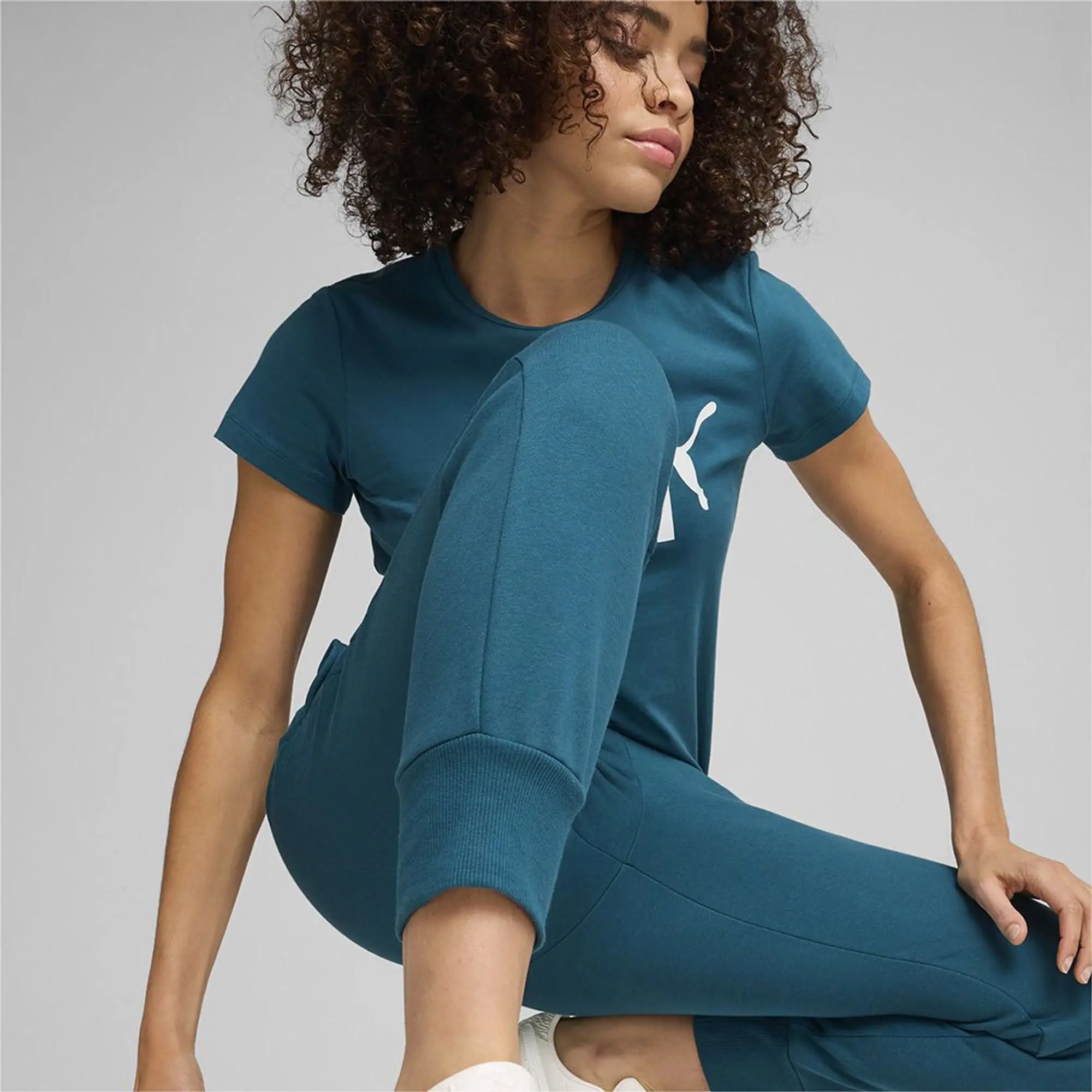 Puma Womens Essentials Sweatpants - Green Rubber