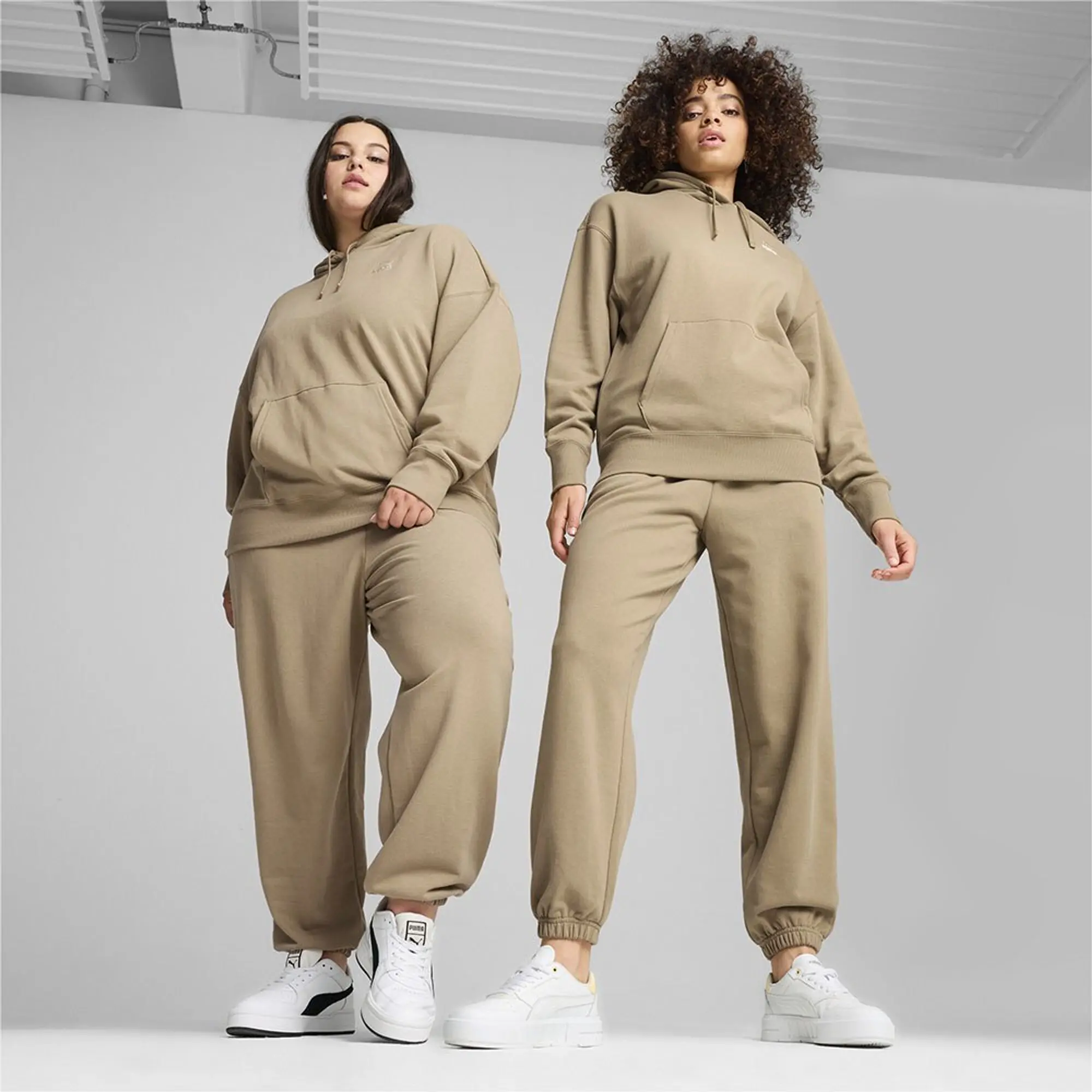 Puma Womens Better Classics Sweatpants - Beige Cotton
