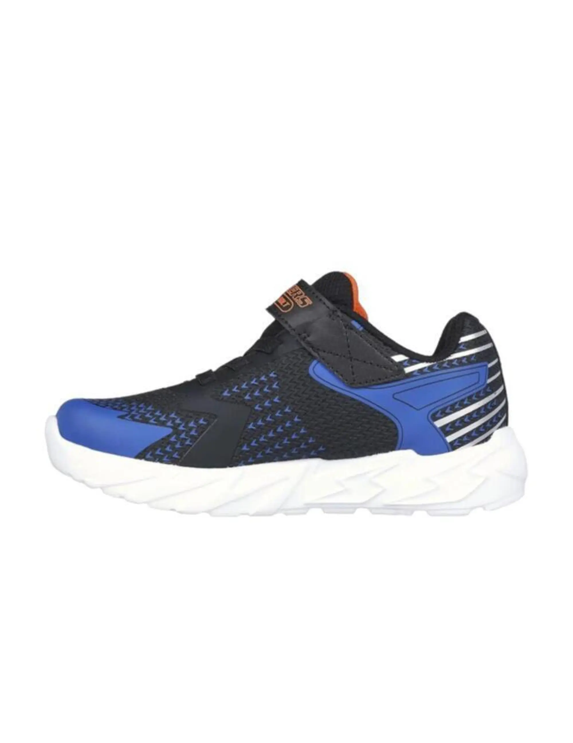 Skechers Boy's S Lights: Flex-Glow Bolt Sneaker in Black/Blue