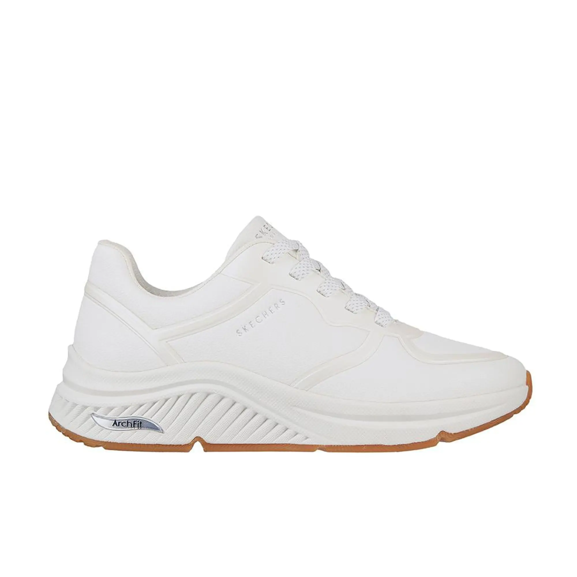 Skechers Women's Arch Fit S-Miles - Mile Makers Sneaker in White