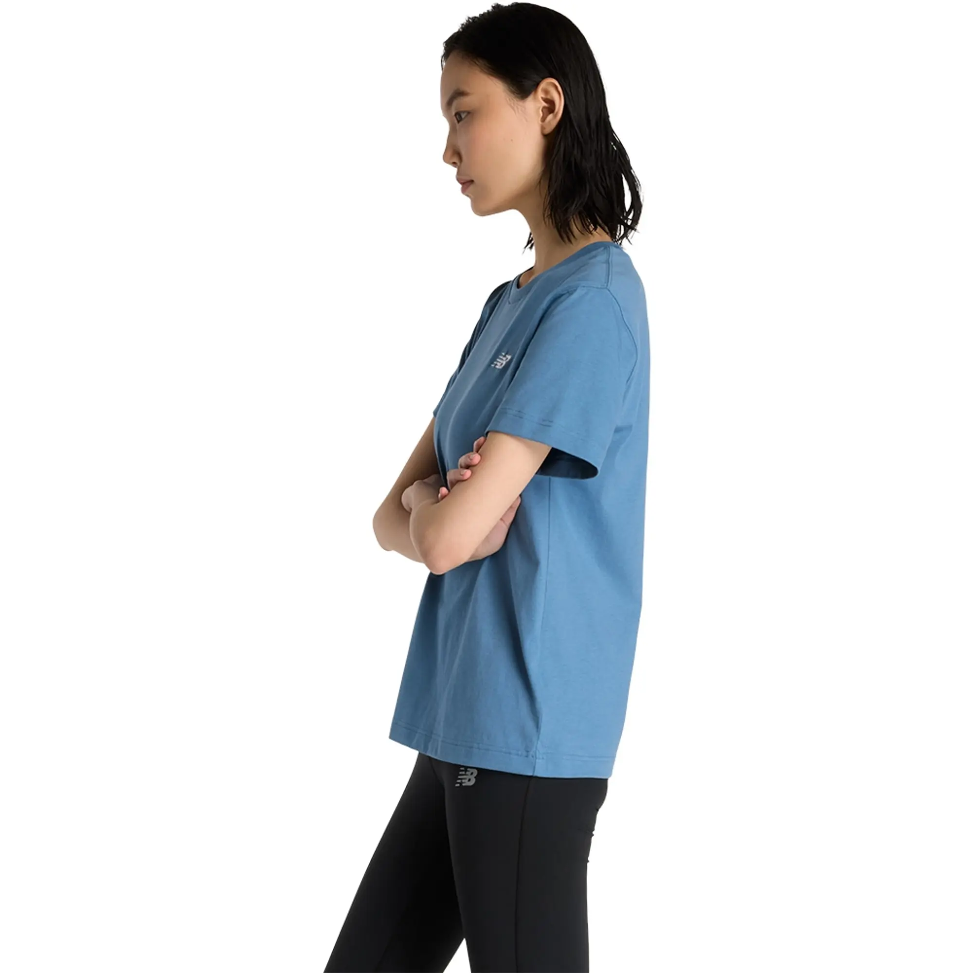 New Balance  SMALL LOGO T-SHIRT  women's T shirt in Beige