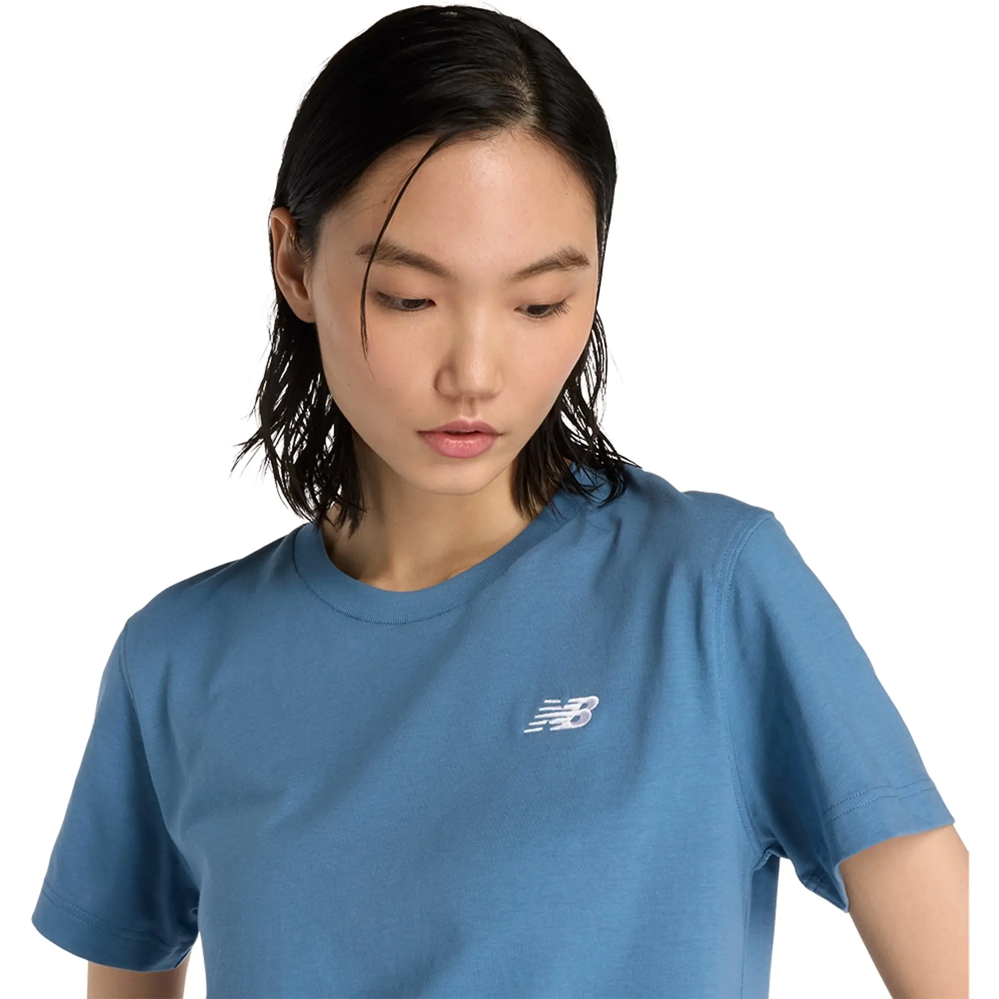 New Balance  SMALL LOGO T-SHIRT  women's T shirt in Beige