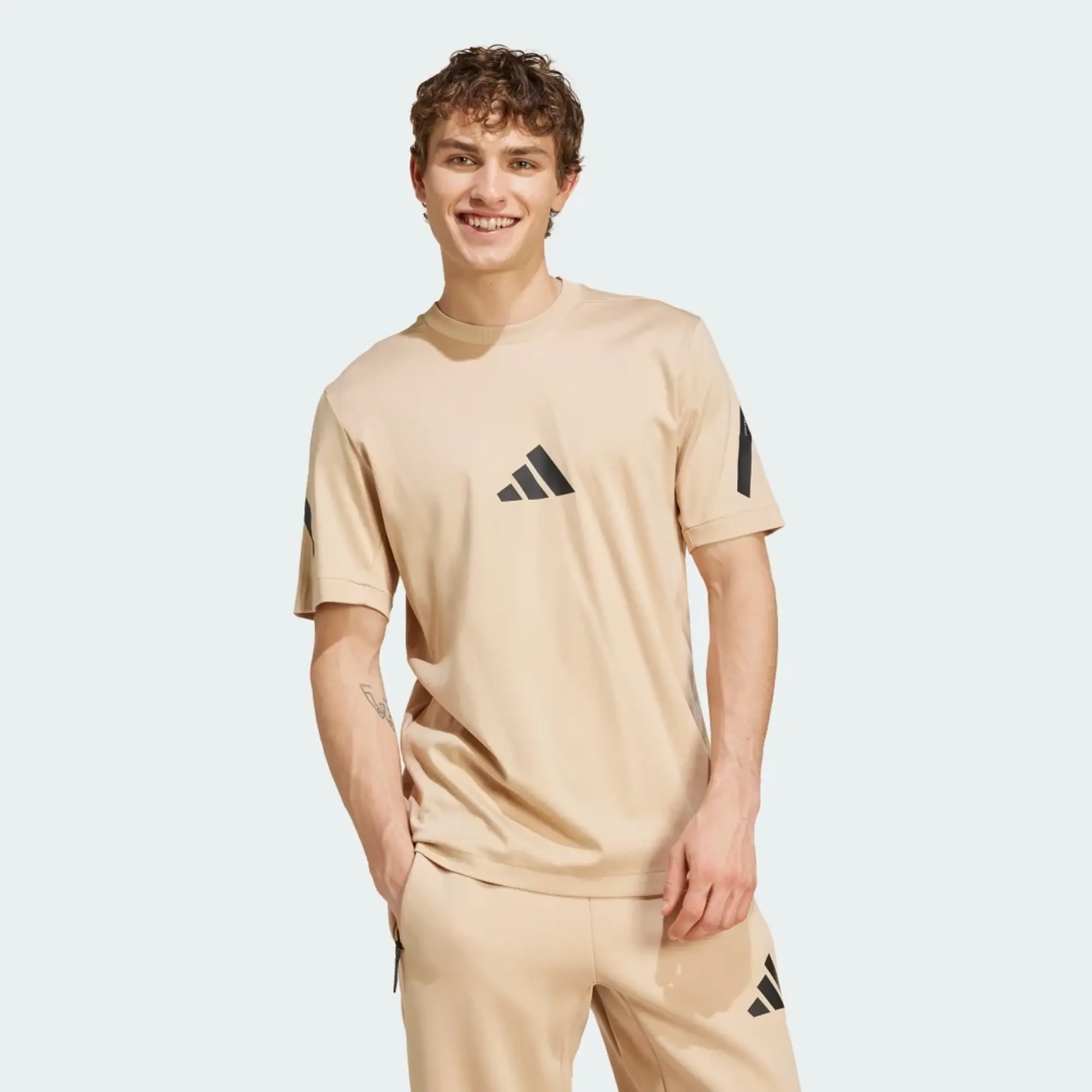 Aston Villa adidas Travel Z.N.E T-Shirt - Beige