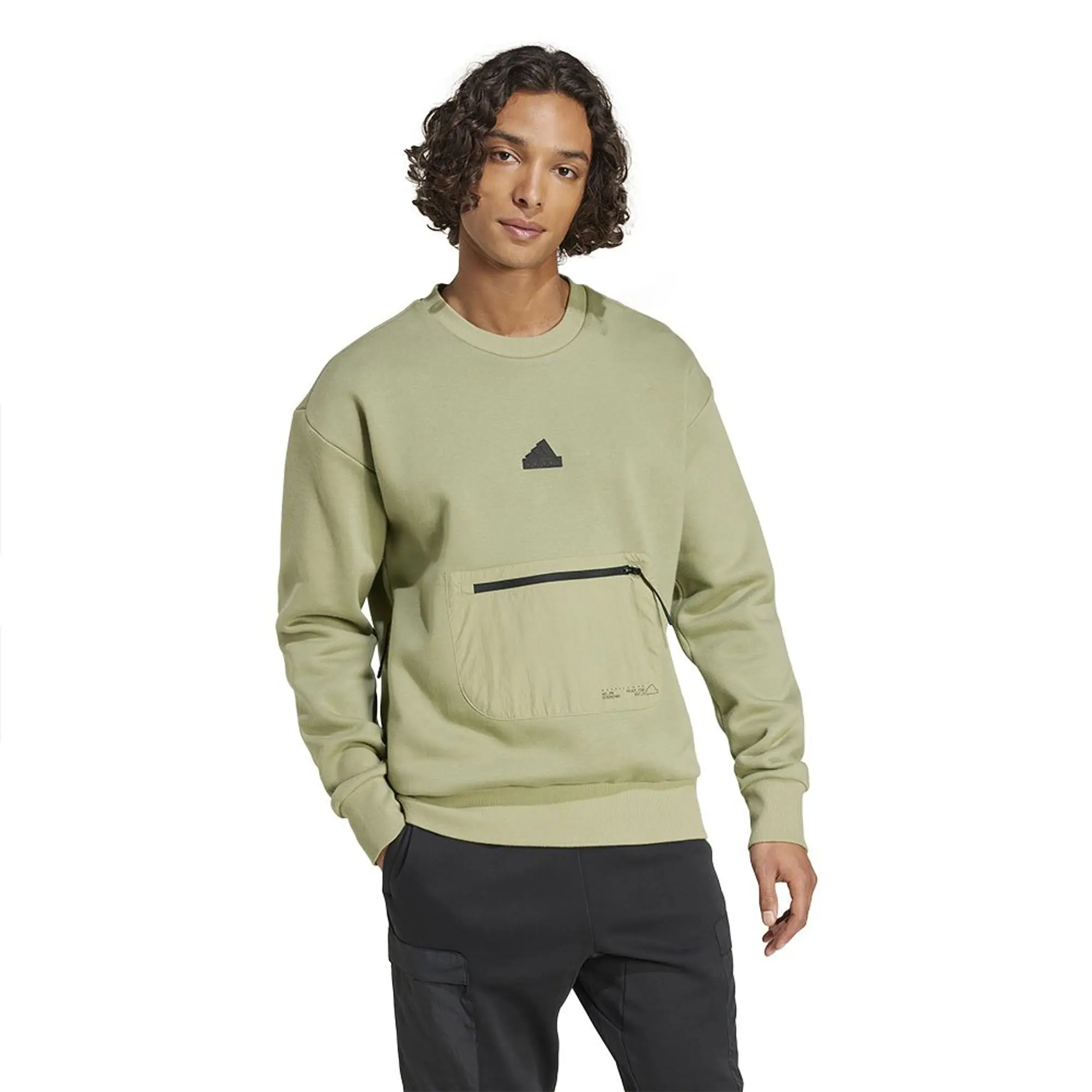 adidas City Escape Fleece Sweatshirt Mens - Green