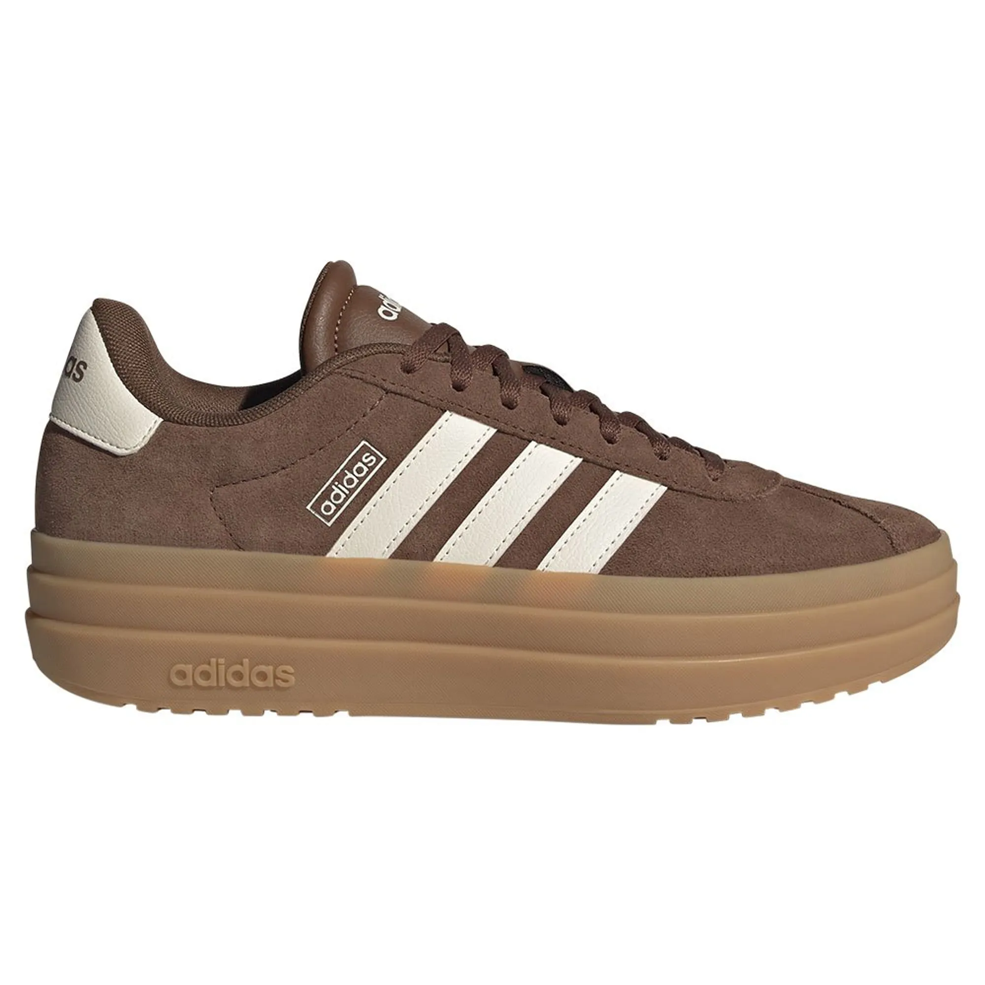 adidas vl court bold trainers in brown & white
