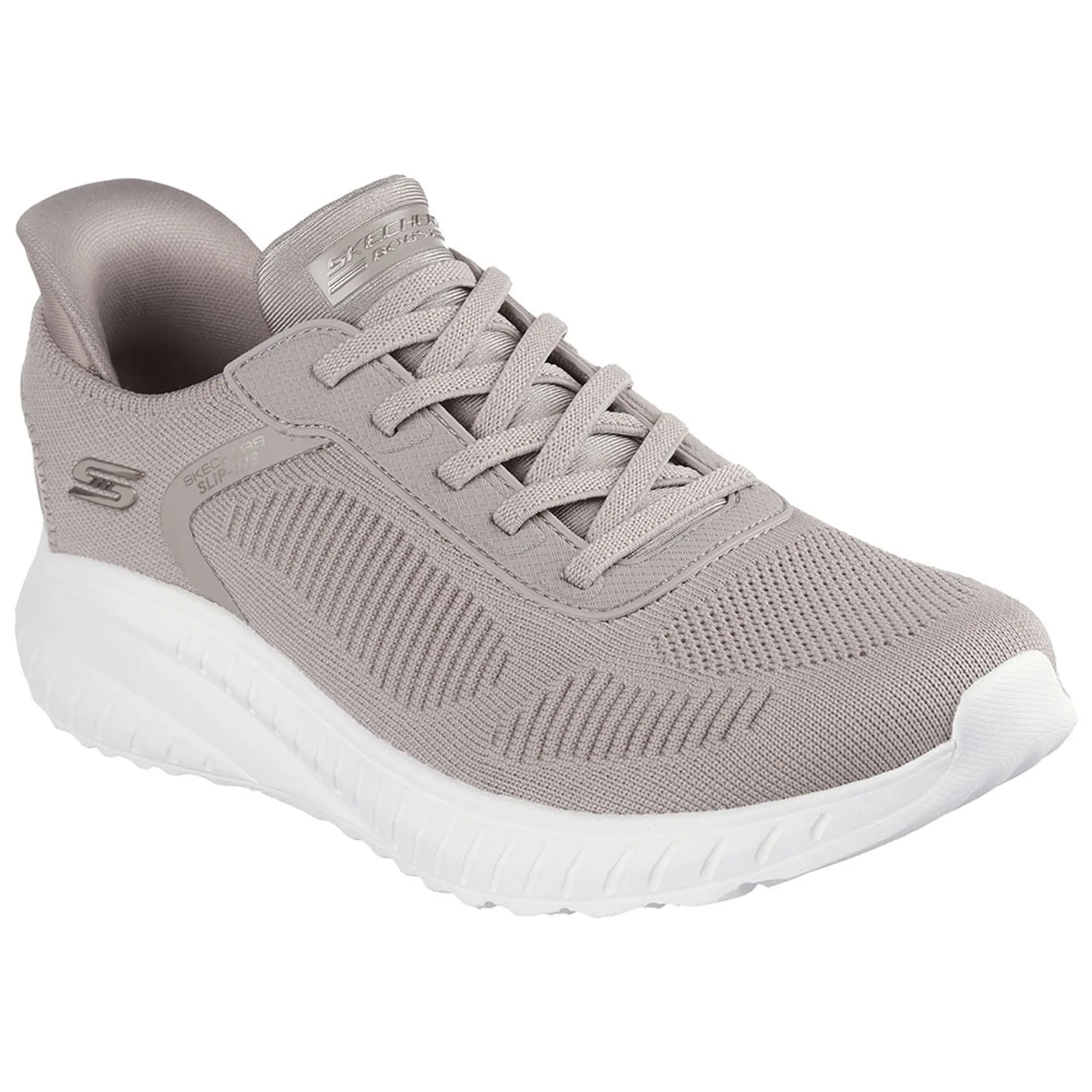 Skechers Women's Slip-ins: BOBS Sport Squad Chaos Sneaker in Taupe