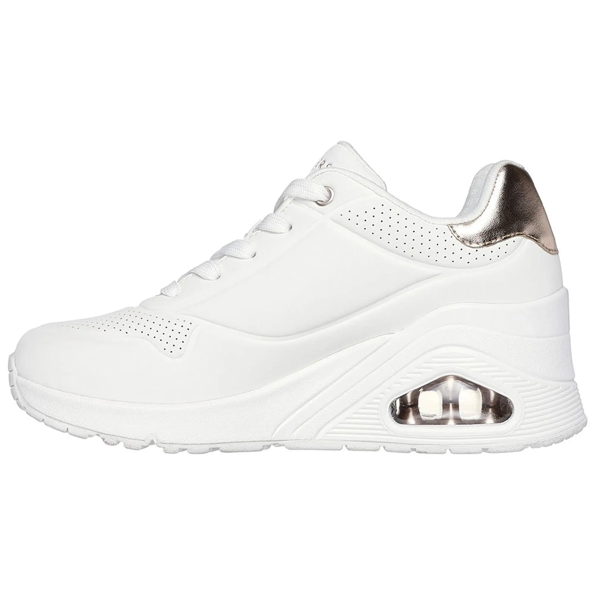 Skechers Women's Uno Wedge - HI Steps Sneaker in White