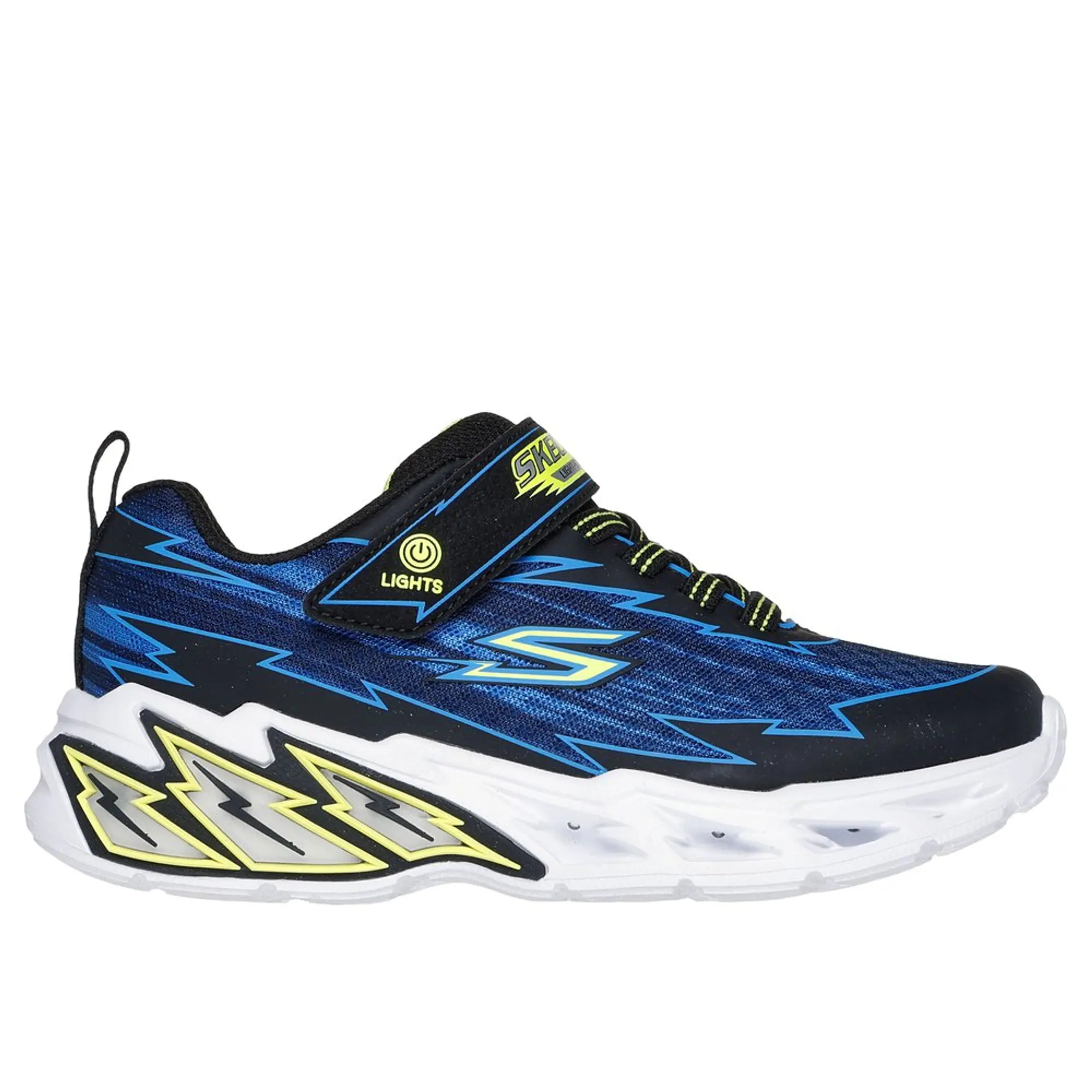 Skechers Boy's S-Lights: Light Storm 2.0 - Bolt-Brights Sneaker in Black/Blue