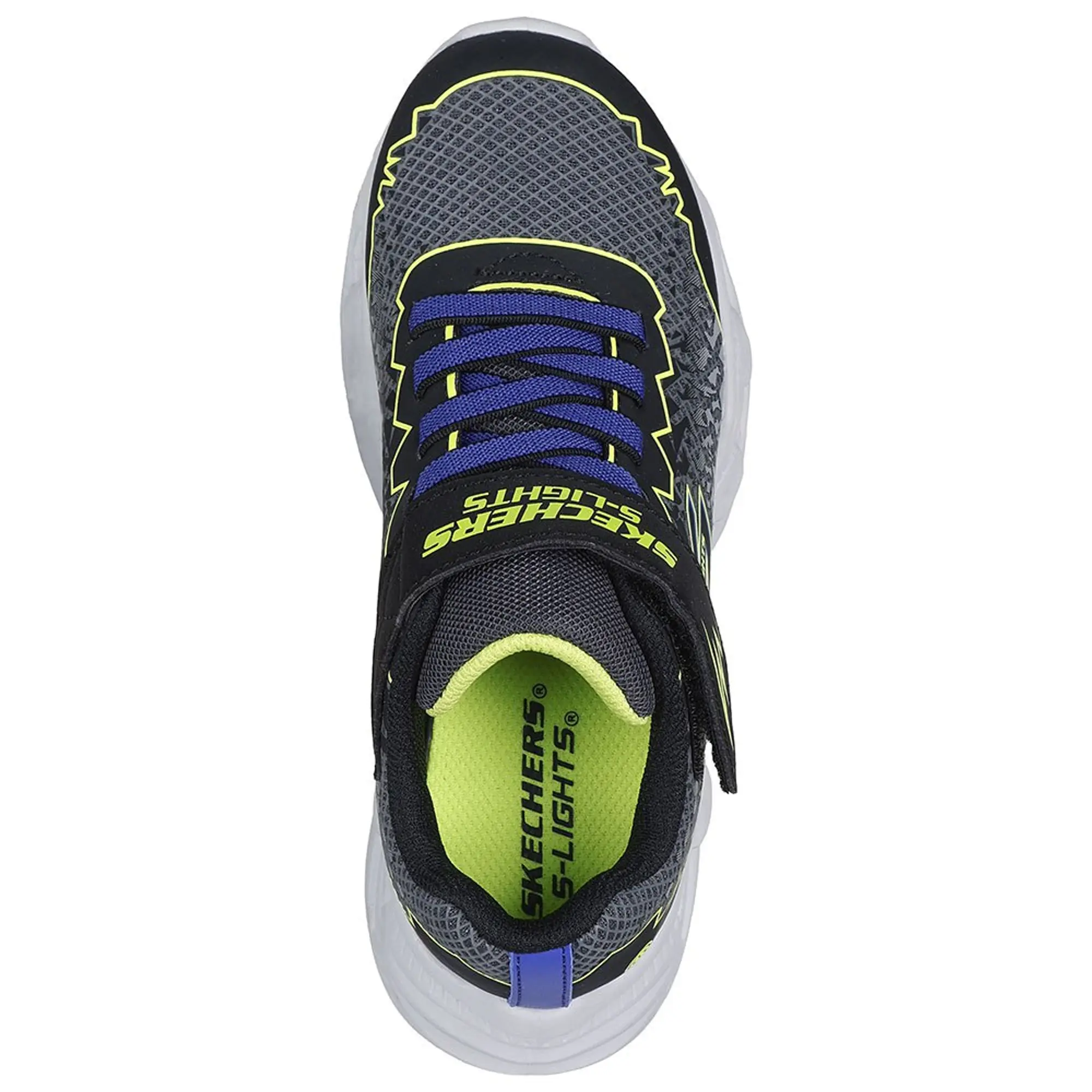 Skechers Boy's S Lights: Vortex 2.0 - Zorento Sneaker in Black/Yellow