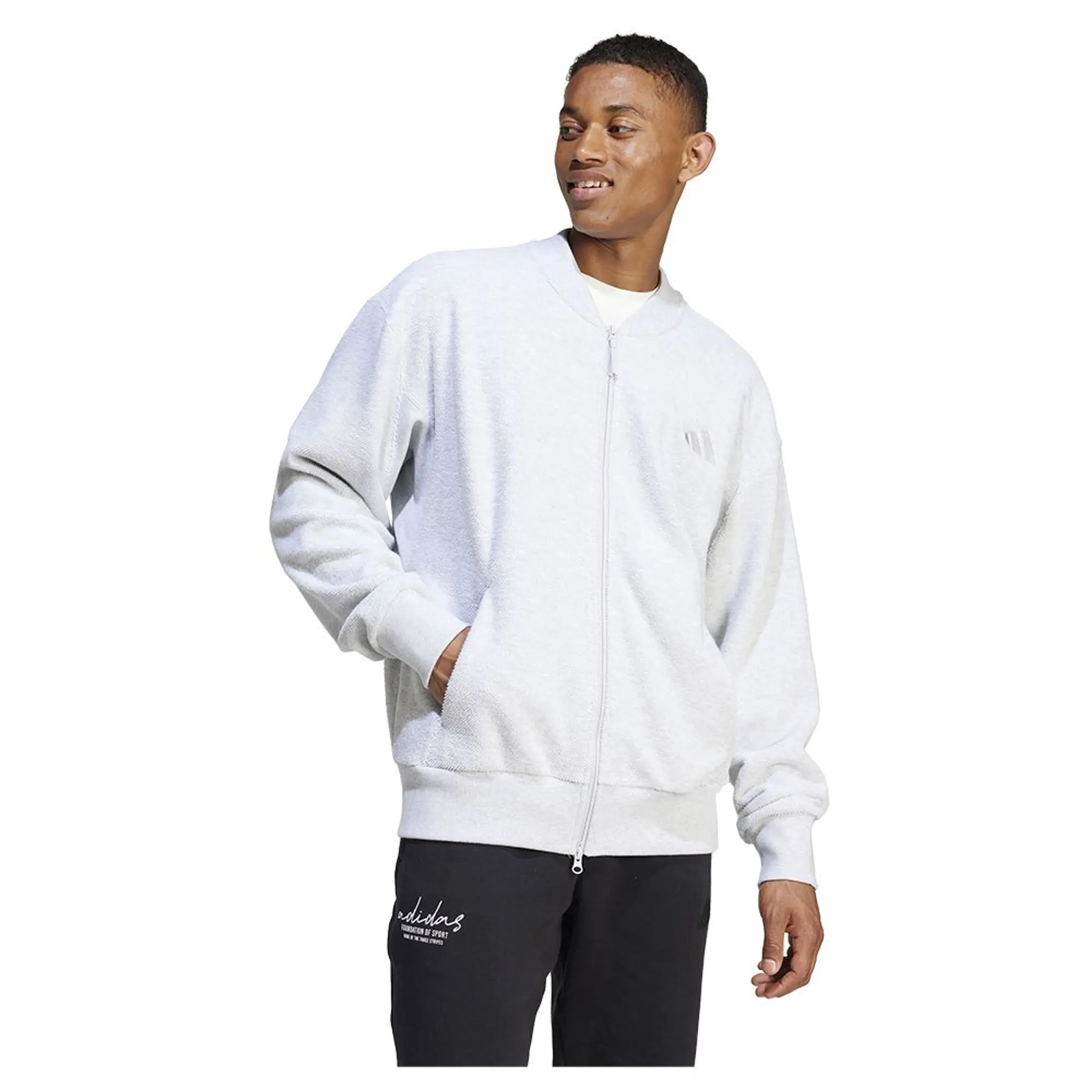 Adidas Elevated All Szn Terry Loop Bomber Jacket