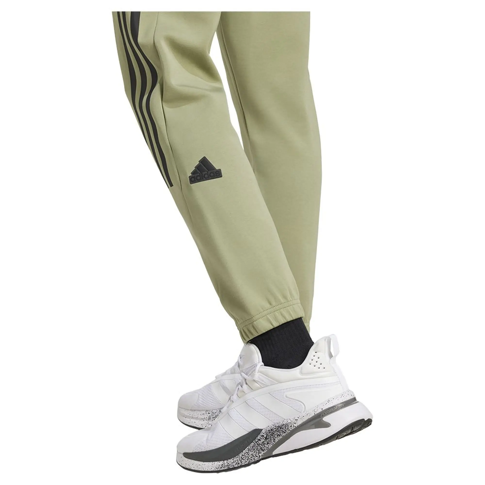 adidas Men's Future Icons 3 Stripes Pants, Tent Green