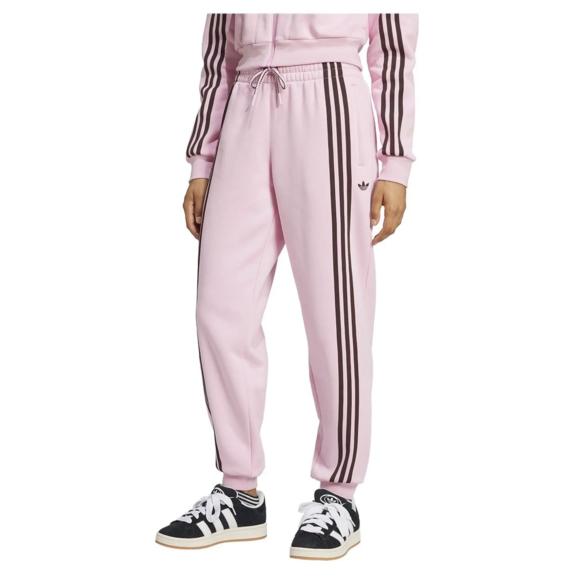 adidas Originals Womens 70s 3-Stripes Fleece Jogger - Pink - Size S - Pink