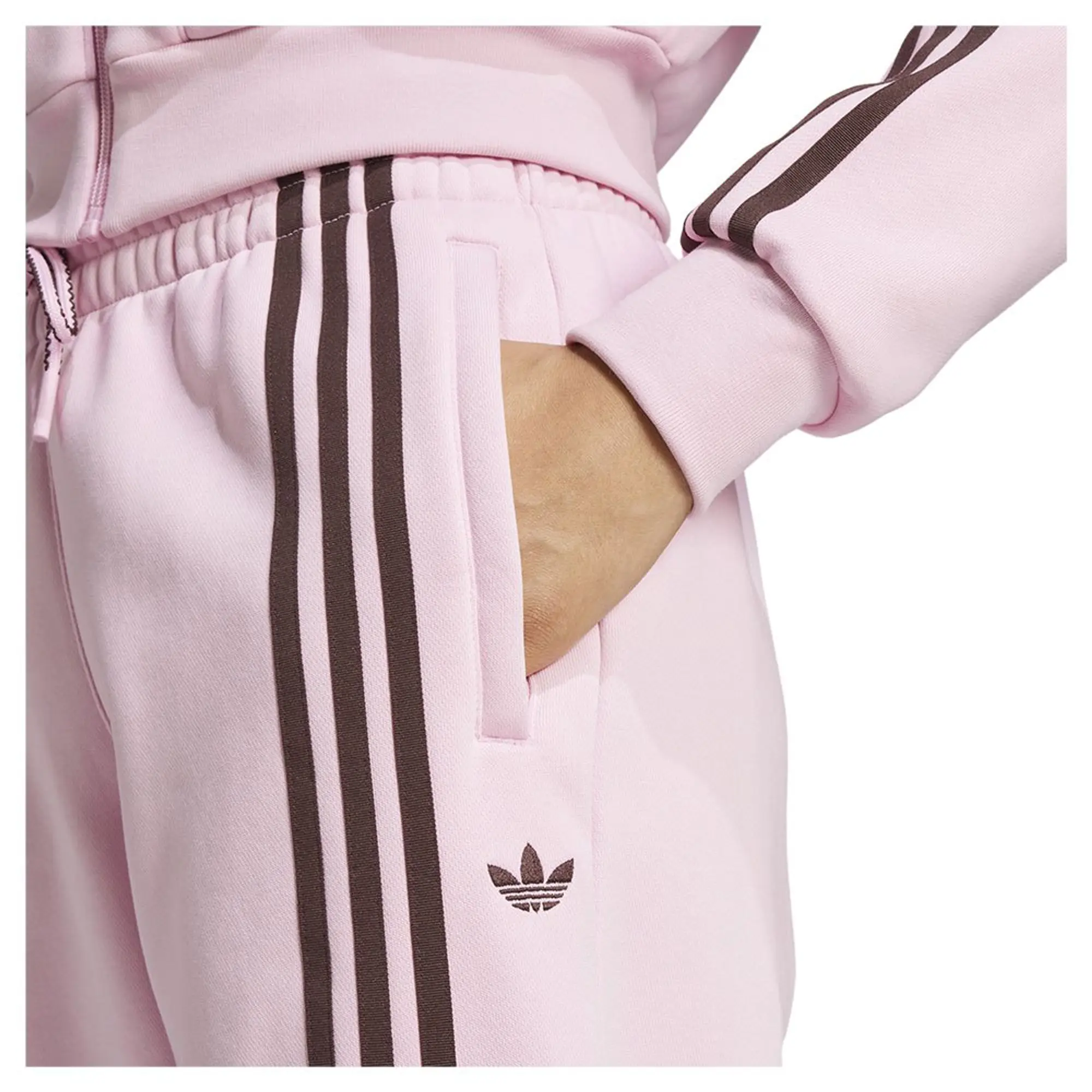 adidas Originals Womens 70s 3-Stripes Fleece Jogger - Pink - Size S - Pink