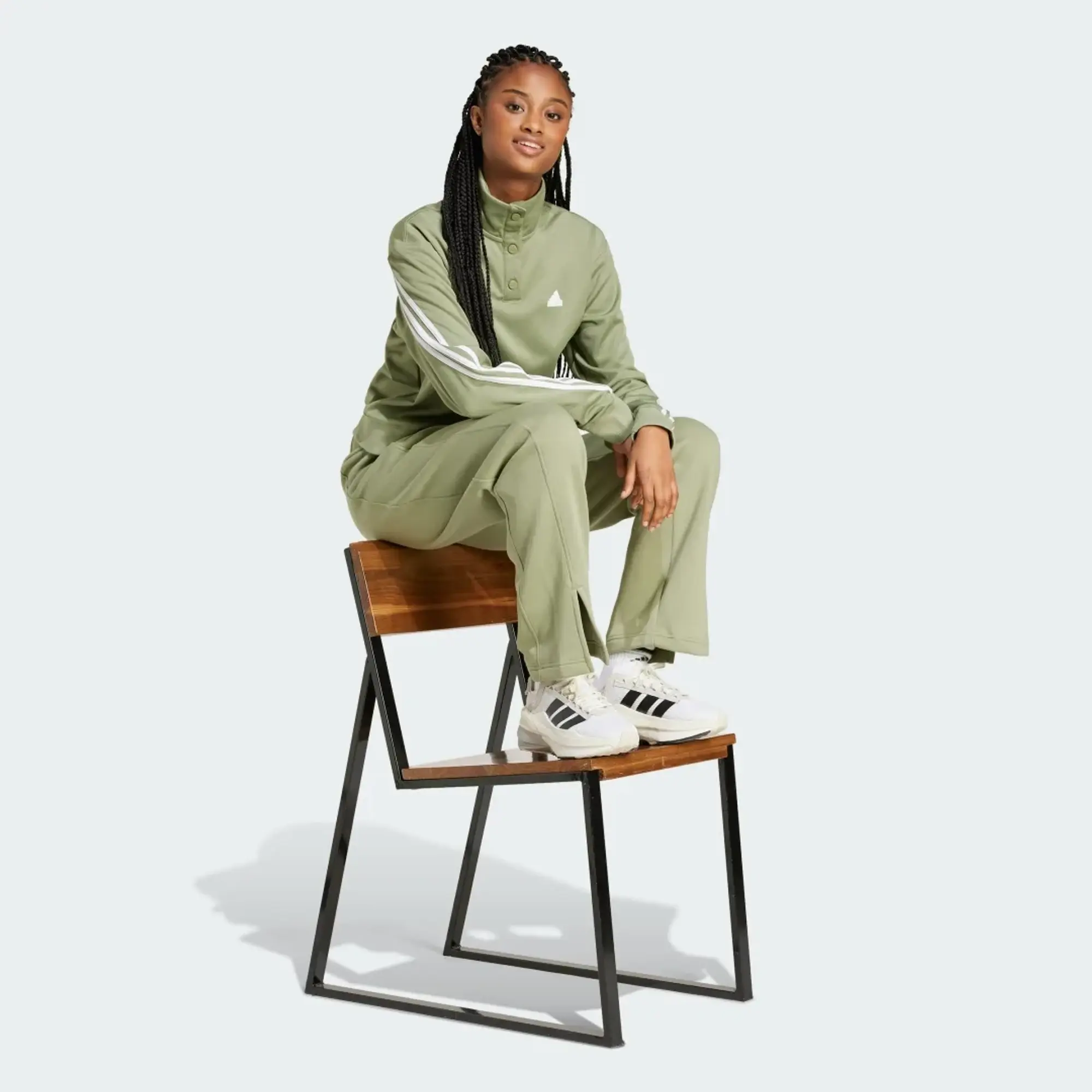 adidas Signature Graphic Embroidery Fleece Straight Leg Pant