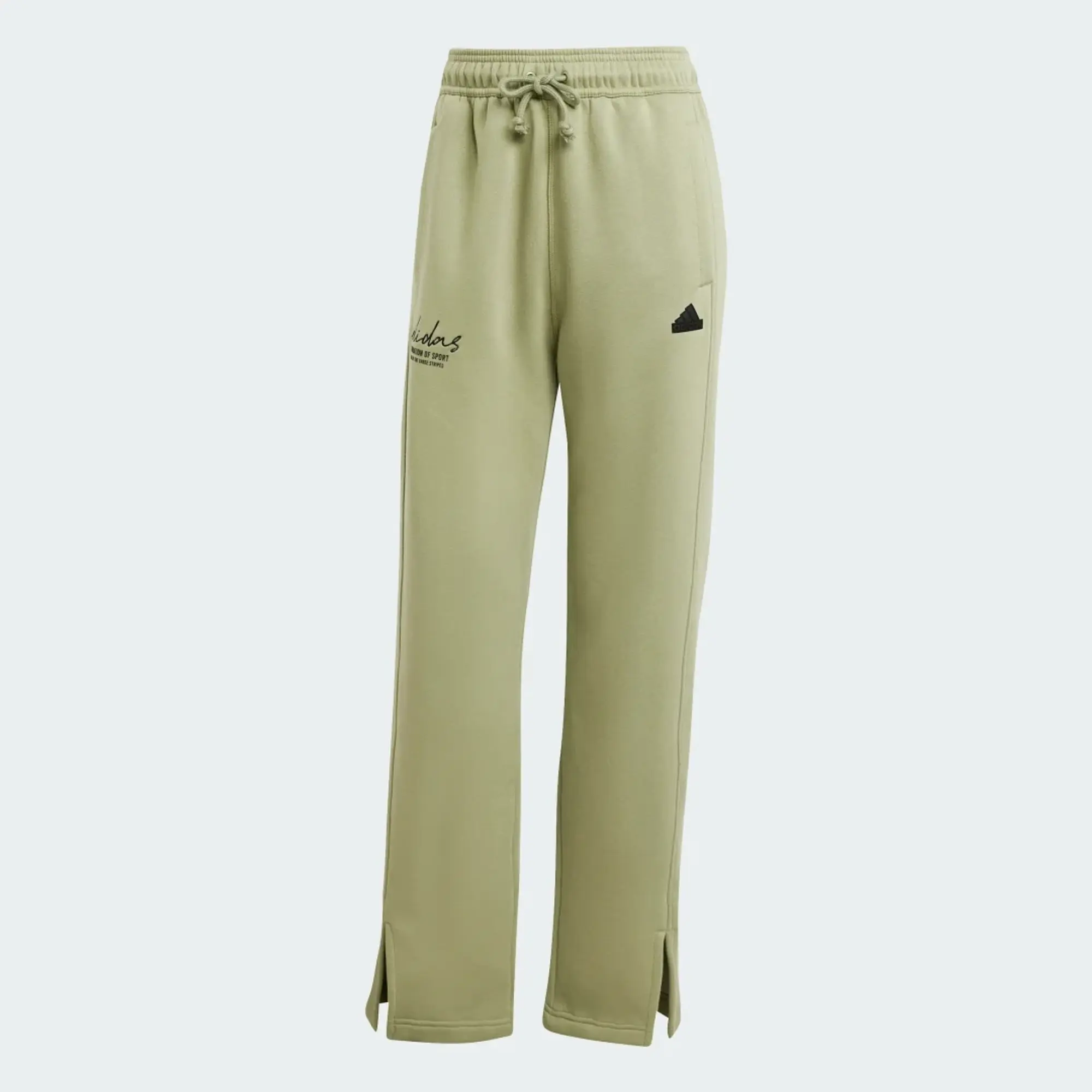 adidas Signature Graphic Embroidery Fleece Straight Leg Pant